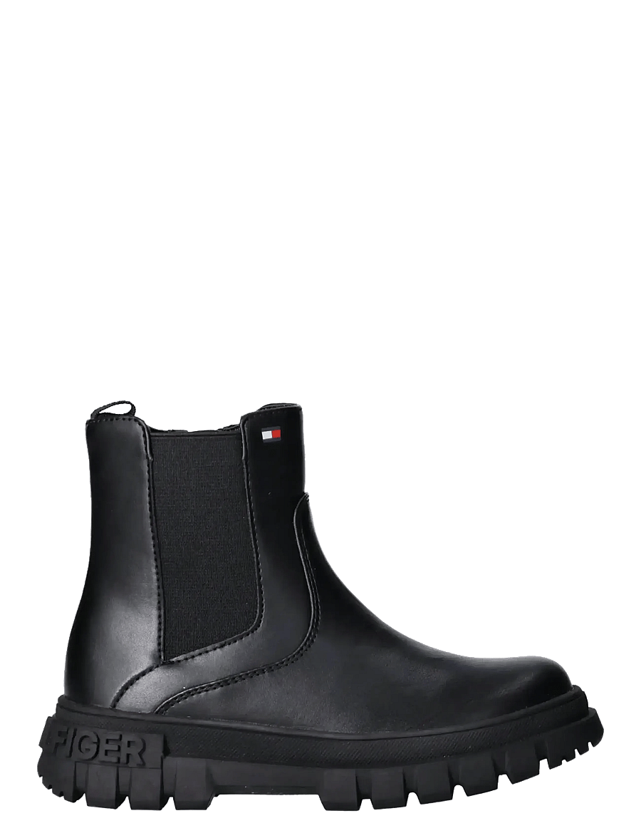 Tommy Hilfiger - TOMMY HILFIGER CHELSEA BOOTS FAUX LEATHER - bottes - black - 1
