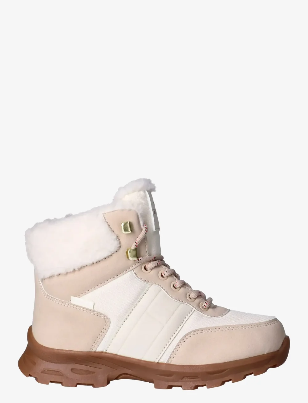 Tommy Hilfiger - TOMMY HILFIGER FUR BOOTS FAUX NUBUCK/NYLON FABRIC - vinterstövlar - beige/off white - 1