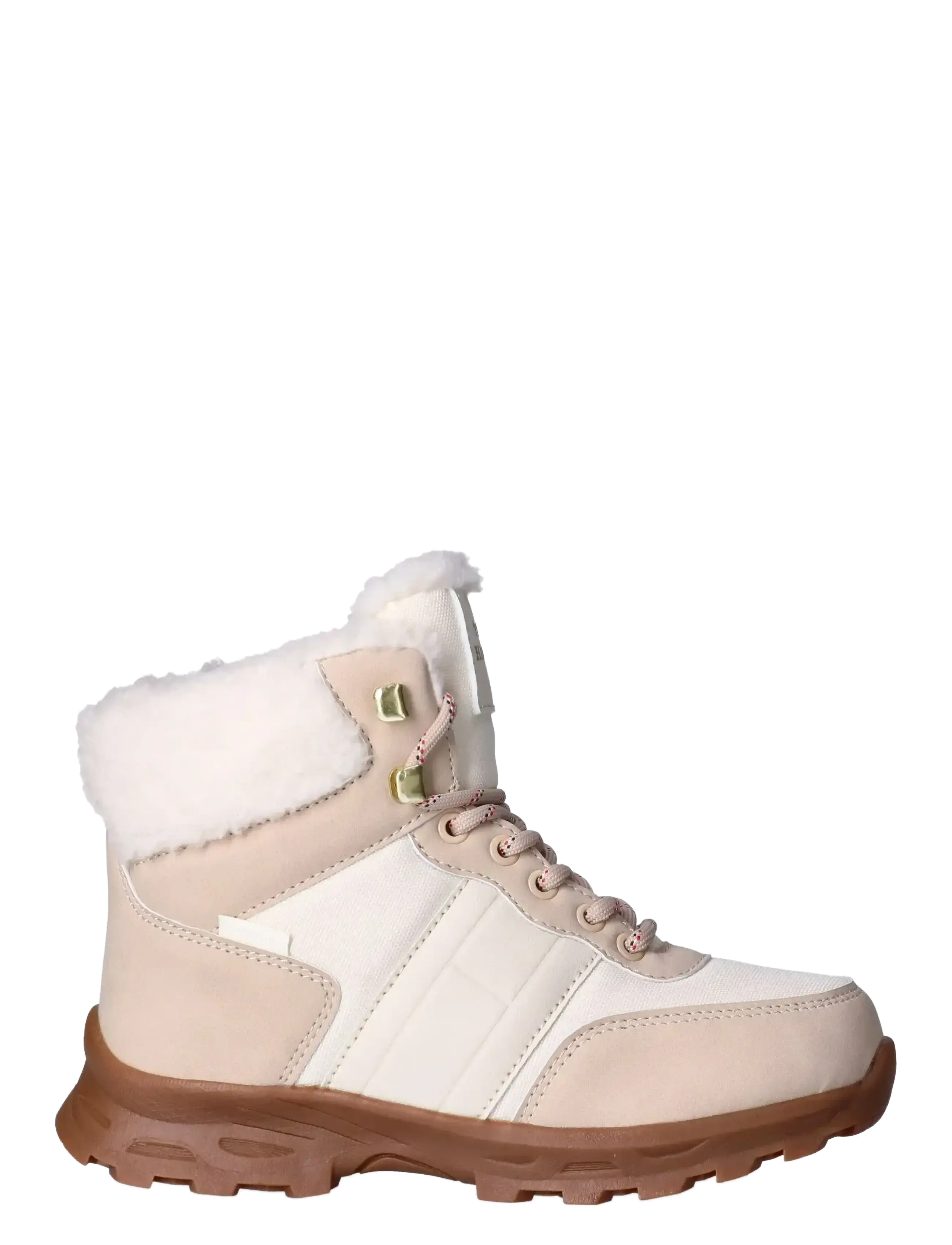 Tommy Hilfiger - TOMMY HILFIGER FUR BOOTS FAUX NUBUCK/NYLON FABRIC - bottes d'hiver - beige/off white - 1