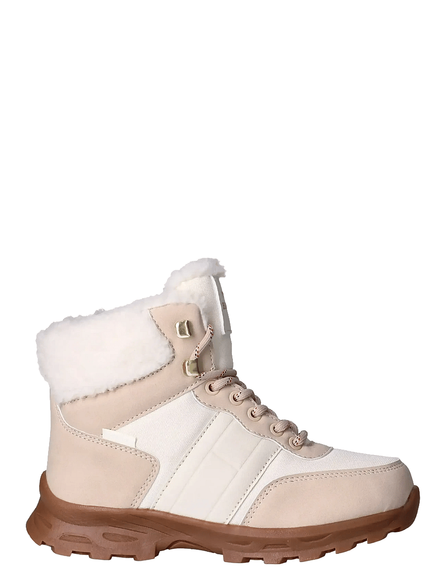 Tommy Hilfiger - TOMMY HILFIGER FUR BOOTS FAUX NUBUCK/NYLON FABRIC - bottes d'hiver - beige/off white - 1