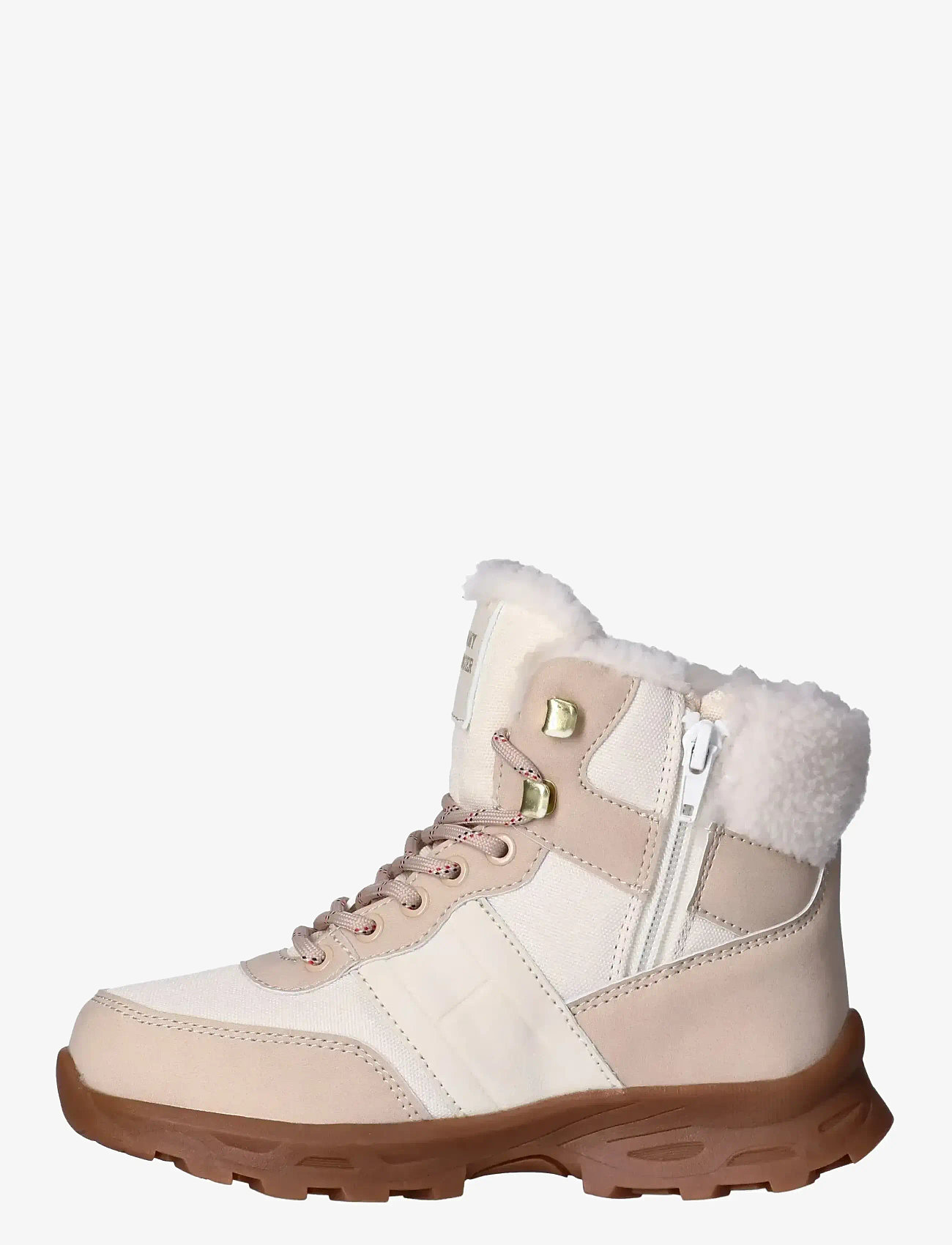 Tommy Hilfiger - TOMMY HILFIGER FUR BOOTS FAUX NUBUCK/NYLON FABRIC - vinterstøvler - beige/off white - 2