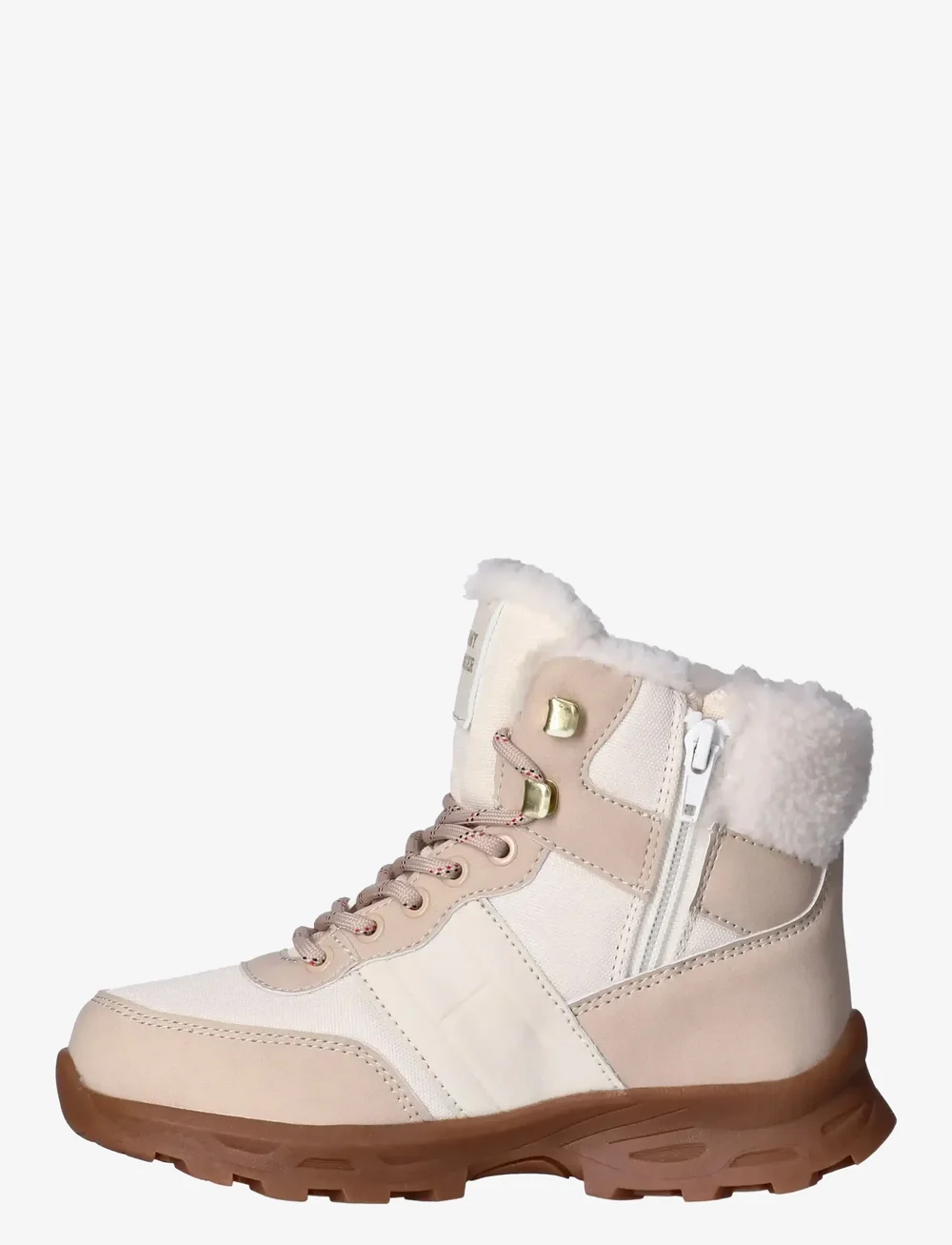 Tommy Hilfiger - TOMMY HILFIGER FUR BOOTS FAUX NUBUCK/NYLON FABRIC - vinterstövlar - beige/off white - 2