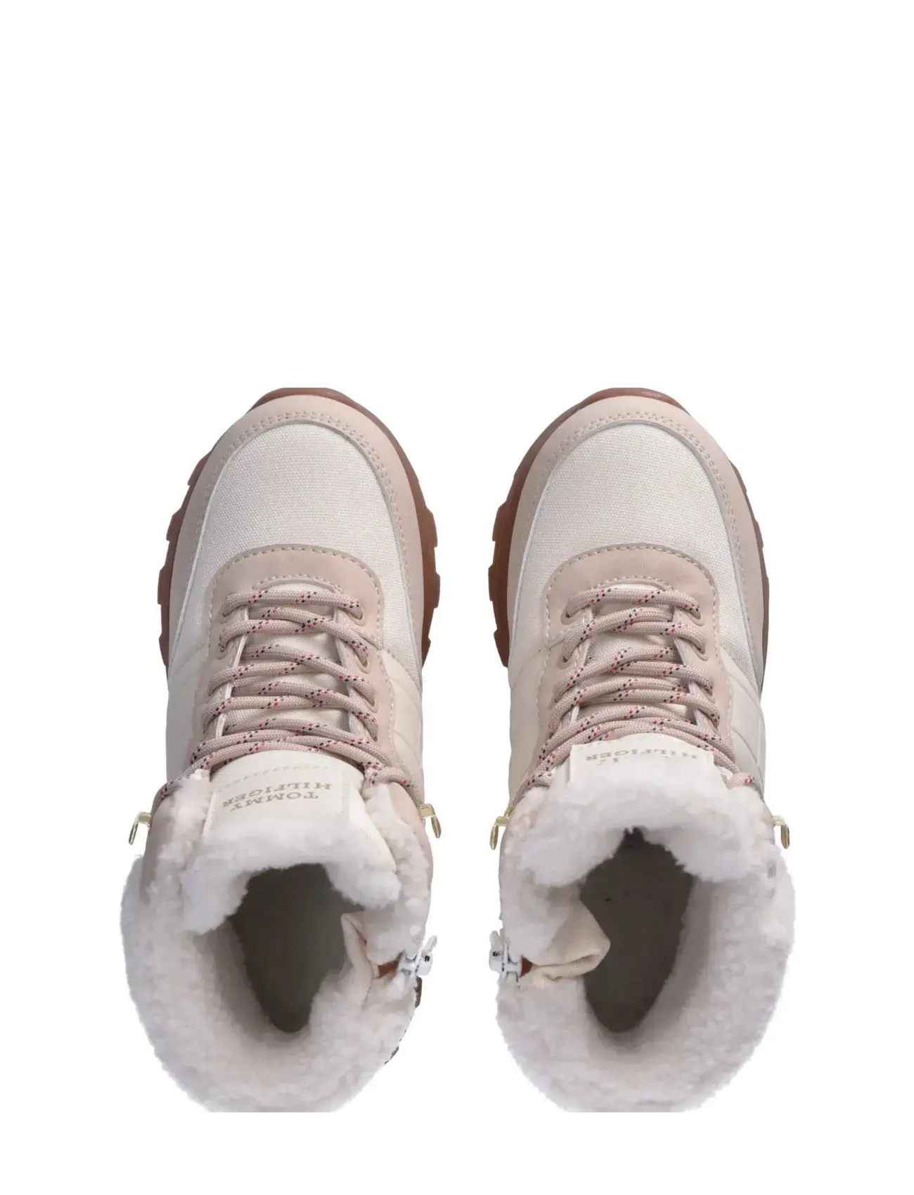 Tommy Hilfiger - TOMMY HILFIGER FUR BOOTS FAUX NUBUCK/NYLON FABRIC - bottes d'hiver - beige/off white - 3