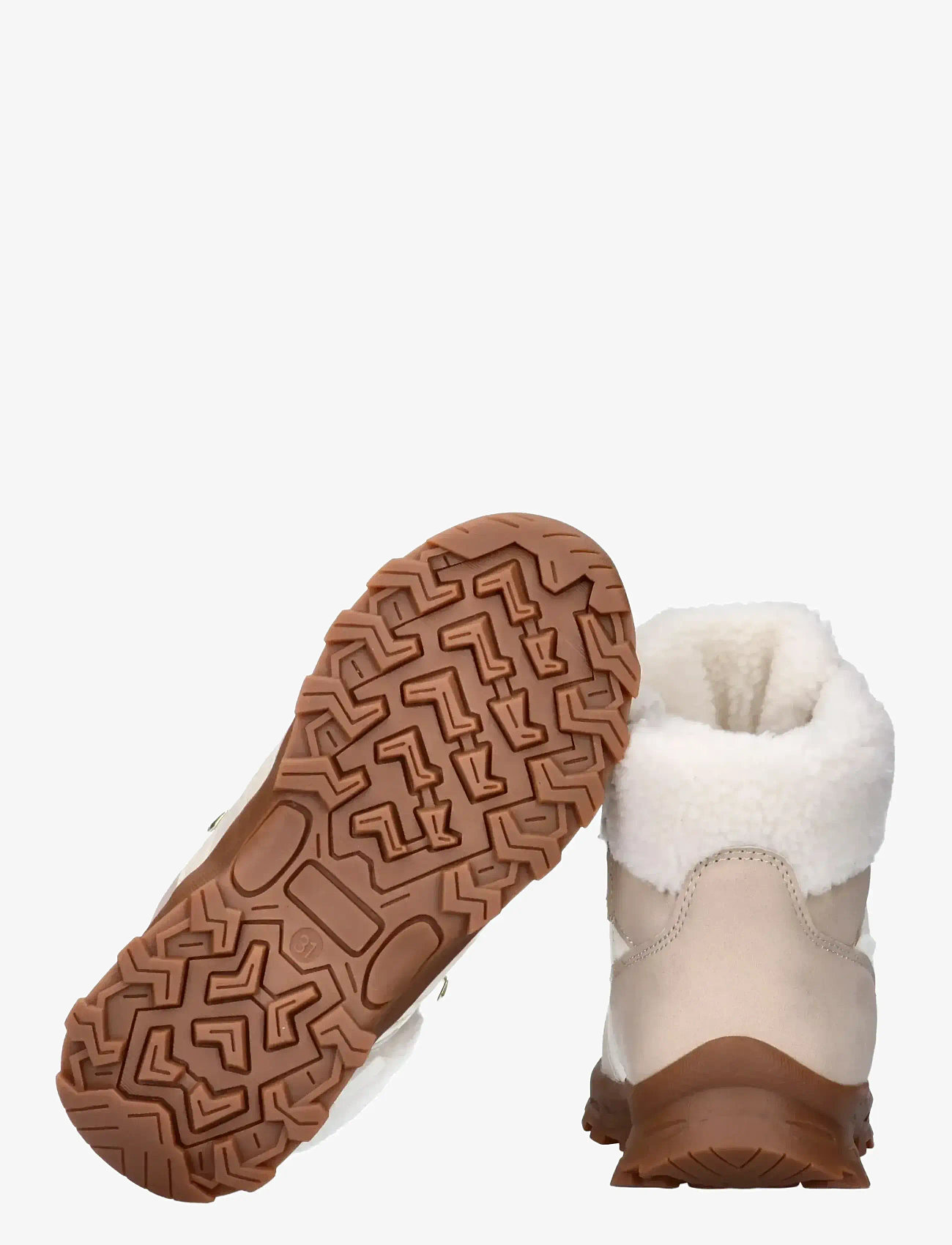 Tommy Hilfiger - TOMMY HILFIGER FUR BOOTS FAUX NUBUCK/NYLON FABRIC - vinterstøvler - beige/off white - 4