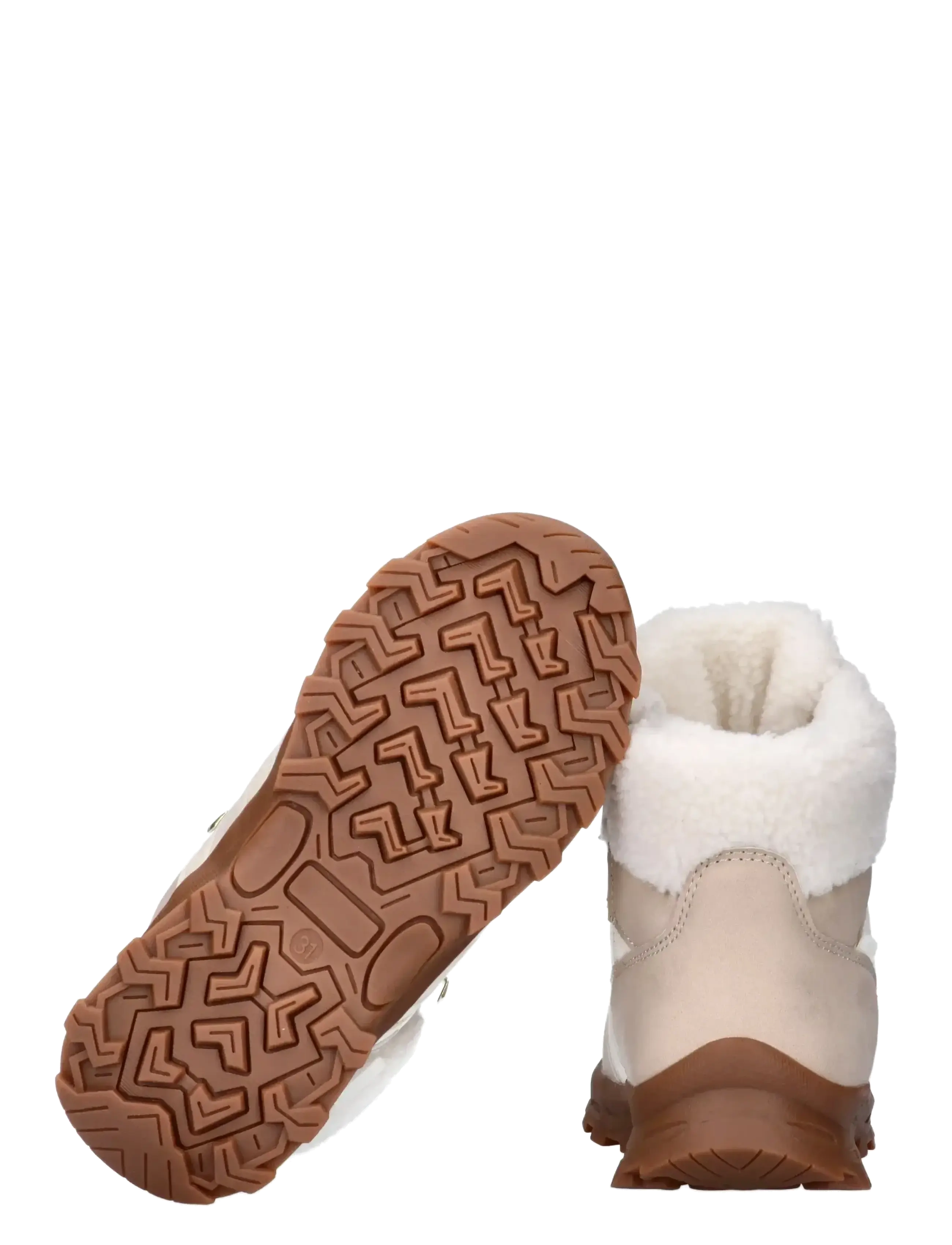 Tommy Hilfiger - TOMMY HILFIGER FUR BOOTS FAUX NUBUCK/NYLON FABRIC - bottes d'hiver - beige/off white - 4