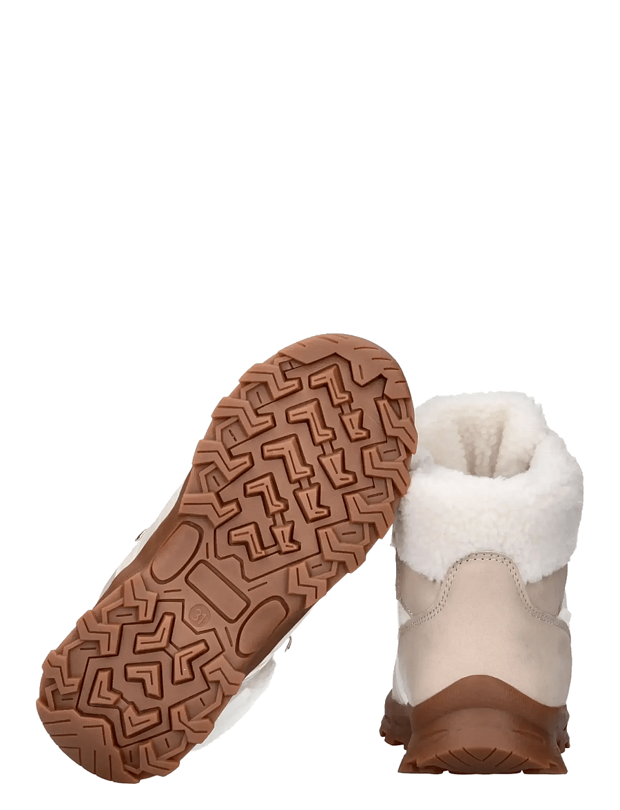 Tommy Hilfiger - TOMMY HILFIGER FUR BOOTS FAUX NUBUCK/NYLON FABRIC - bottes d'hiver - beige/off white - 4