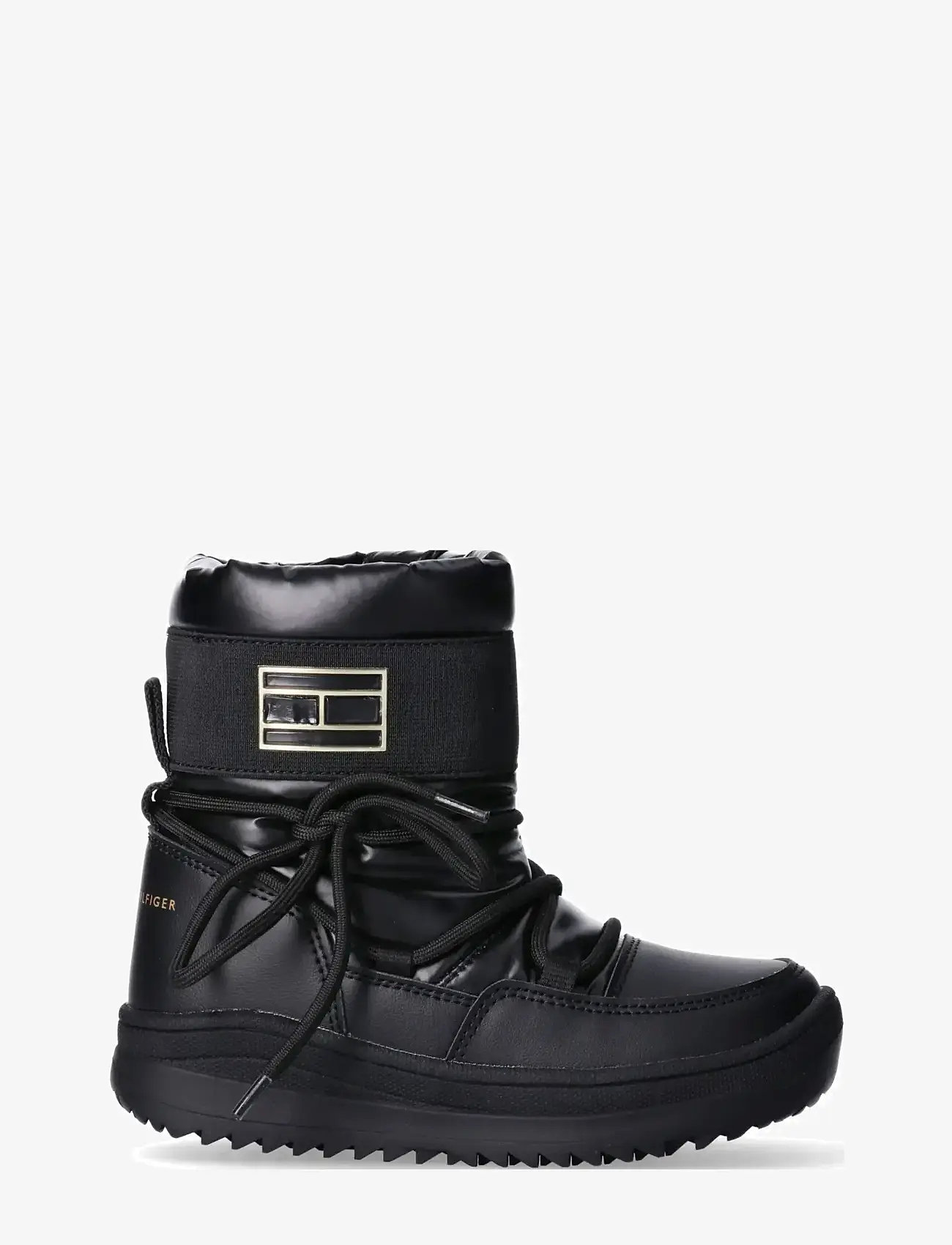 Tommy Hilfiger - TOMMY HILFIGER SNOW BOOTS FAUX LEATHER/NYLON FABRIC - vinterstøvler - black - 1