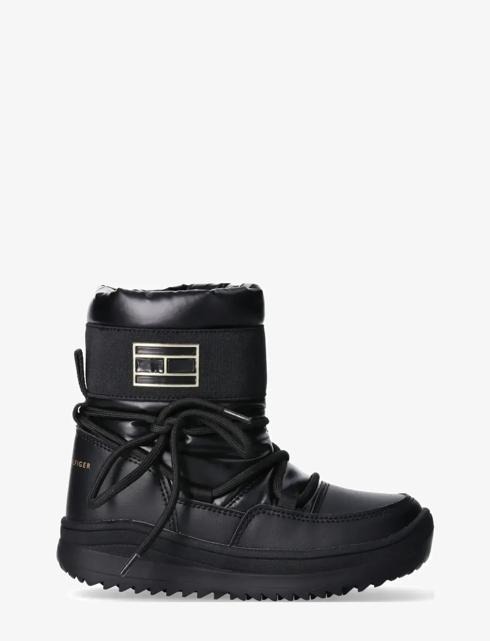 Tommy Hilfiger - TOMMY HILFIGER SNOW BOOTS FAUX LEATHER/NYLON FABRIC - vinterstövlar - black - 1