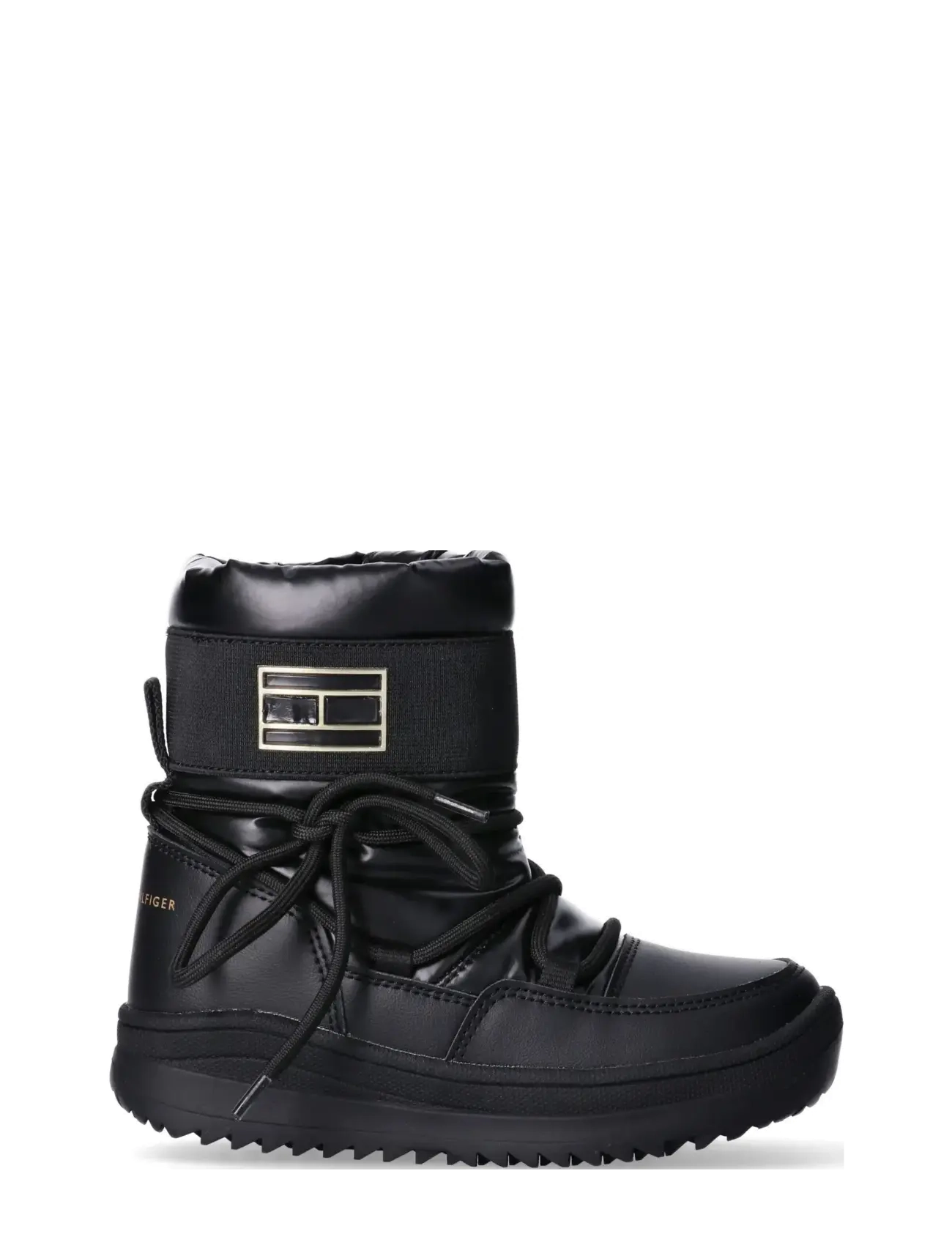 Tommy Hilfiger - TOMMY HILFIGER SNOW BOOTS FAUX LEATHER/NYLON FABRIC - bottes d'hiver - black - 1