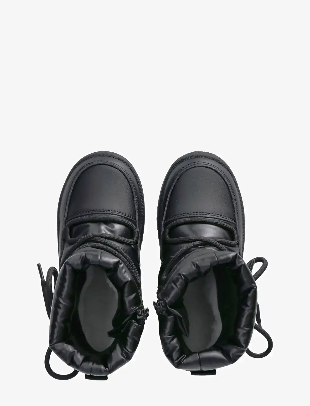 Tommy Hilfiger - TOMMY HILFIGER SNOW BOOTS FAUX LEATHER/NYLON FABRIC - vinterstøvler - black - 3