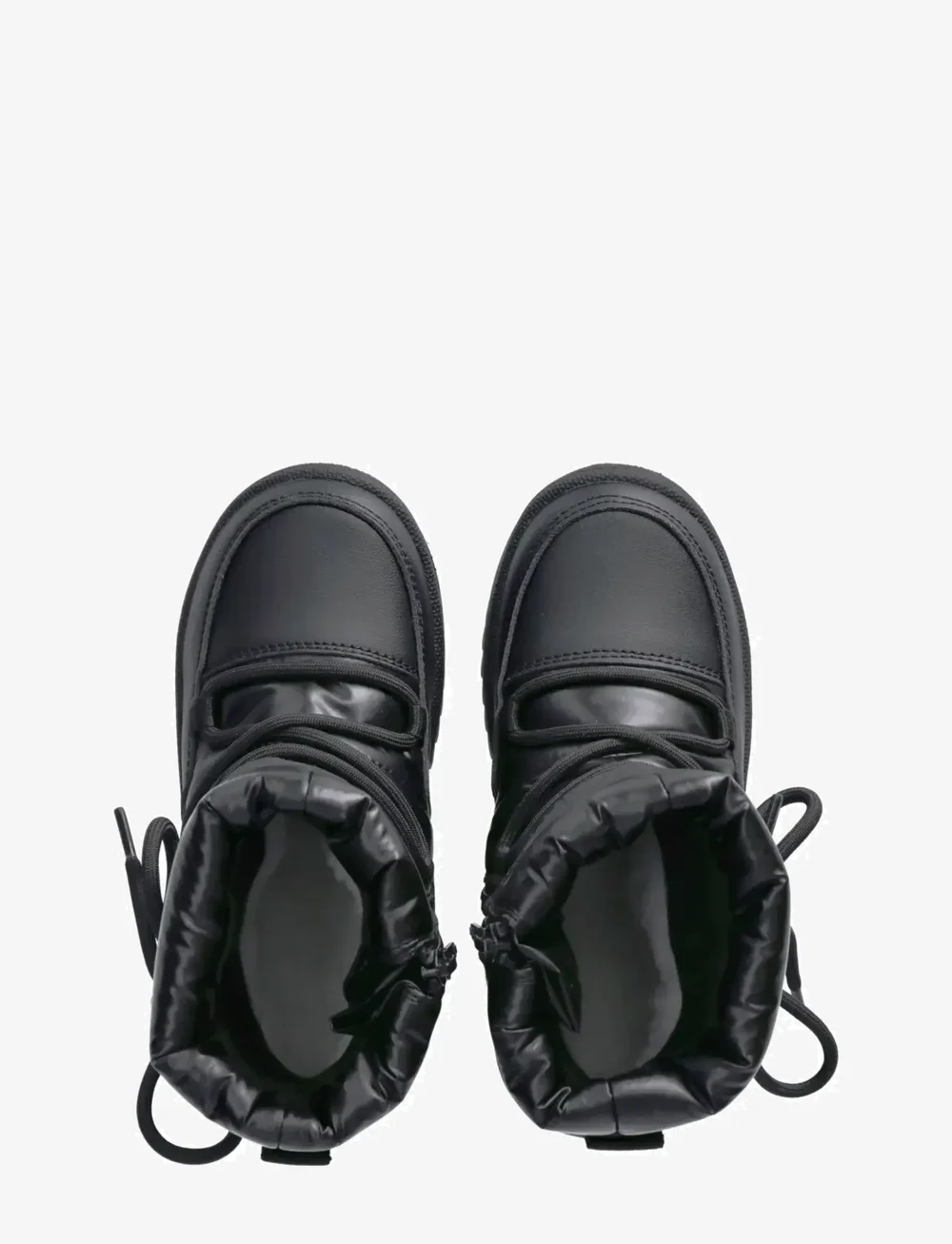 Tommy Hilfiger - TOMMY HILFIGER SNOW BOOTS FAUX LEATHER/NYLON FABRIC - vinterstövlar - black - 3