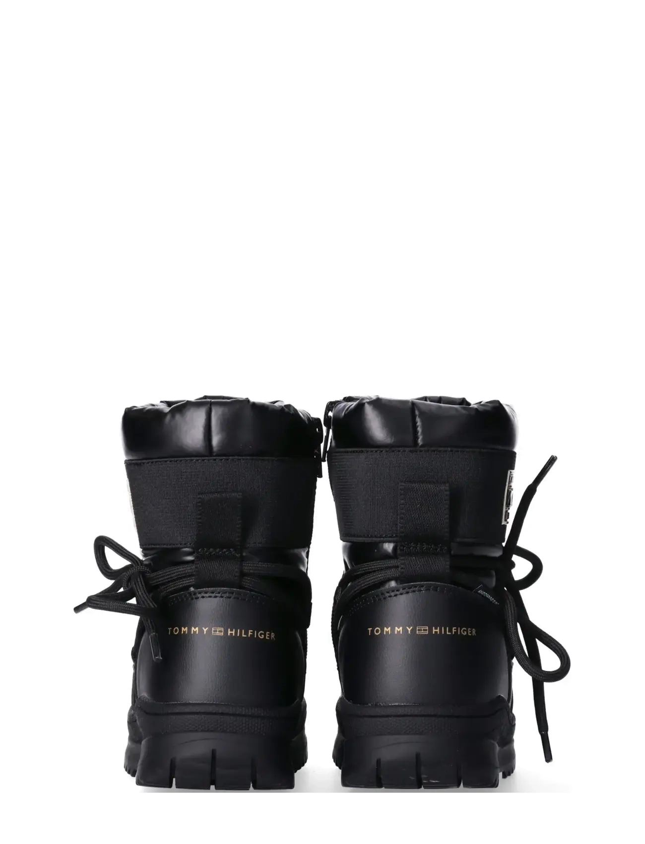 Tommy Hilfiger - TOMMY HILFIGER SNOW BOOTS FAUX LEATHER/NYLON FABRIC - bottes d'hiver - black - 5