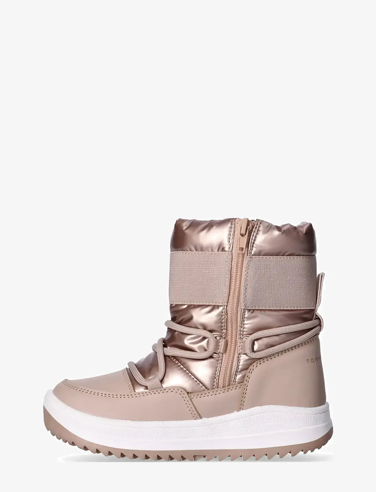 Tommy Hilfiger - TOMMY HILFIGER SNOW BOOTS FAUX LEATHER/NYLON FABRIC - vinterstøvler - bronze - 2