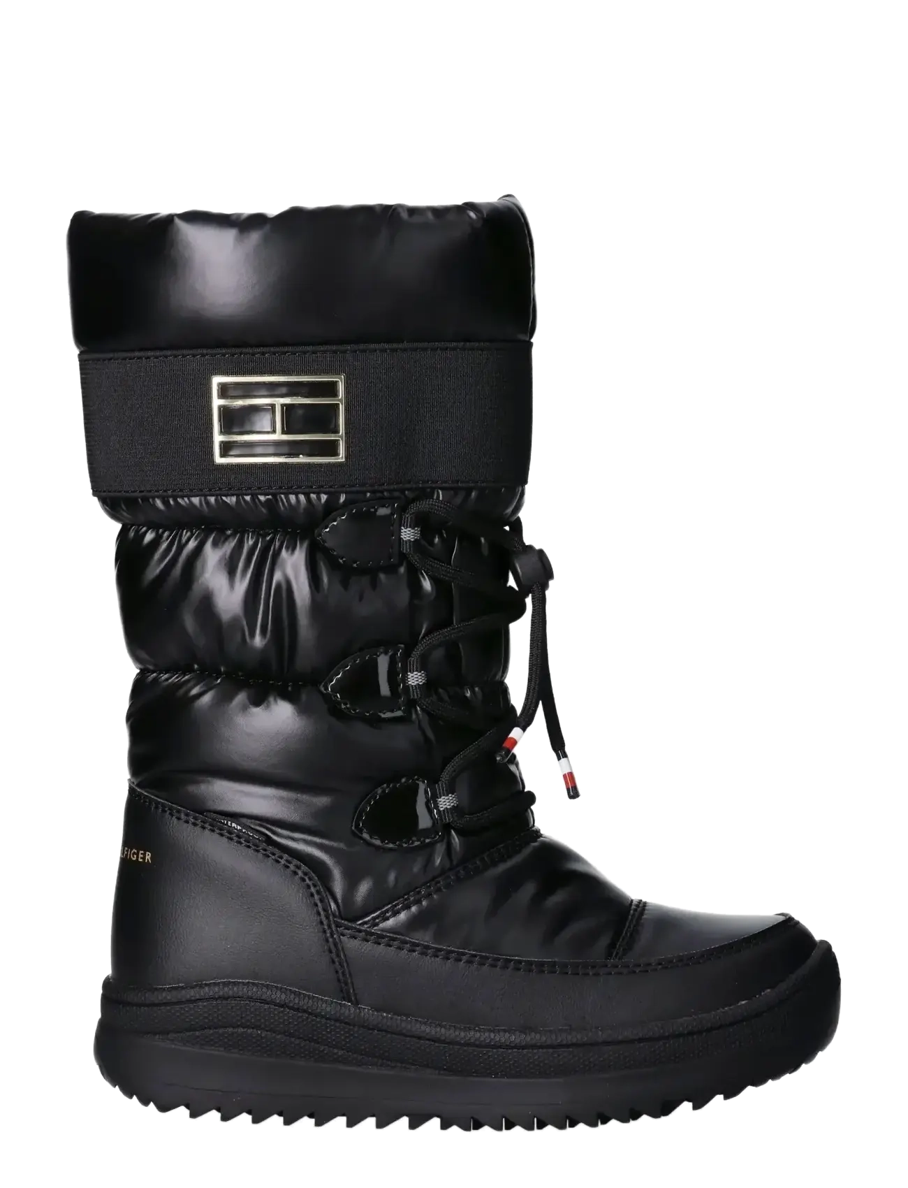 Tommy Hilfiger - TOMMY HILFIGER SNOW BOOTS FAUX LEATHER/NYLON FABRIC - des chaussures d'hiver - black - 1