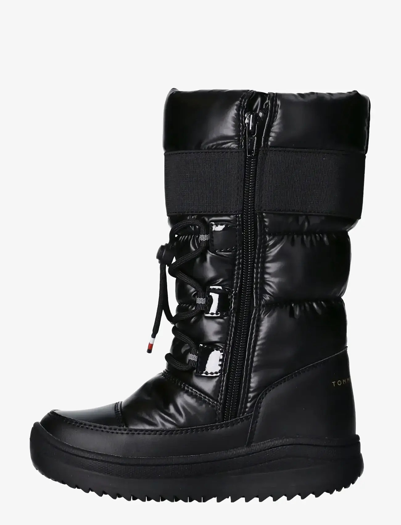 Tommy Hilfiger - TOMMY HILFIGER SNOW BOOTS FAUX LEATHER/NYLON FABRIC - varmfodrade skor - black - 2