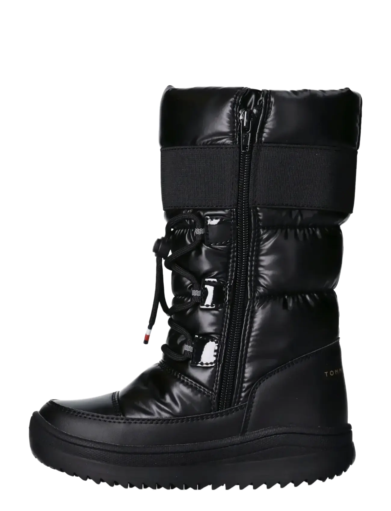Tommy Hilfiger - TOMMY HILFIGER SNOW BOOTS FAUX LEATHER/NYLON FABRIC - des chaussures d'hiver - black - 2