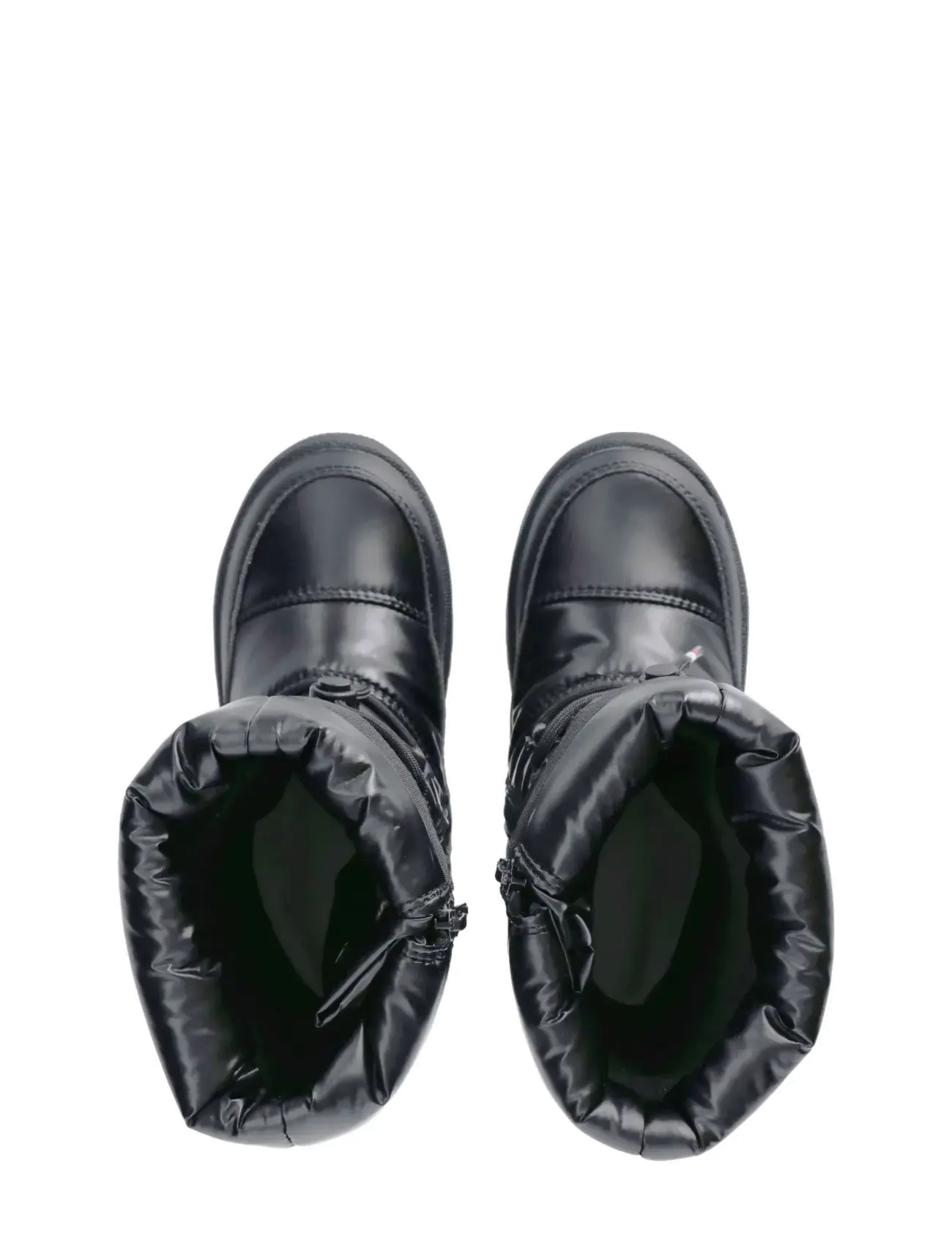 Tommy Hilfiger - TOMMY HILFIGER SNOW BOOTS FAUX LEATHER/NYLON FABRIC - des chaussures d'hiver - black - 4