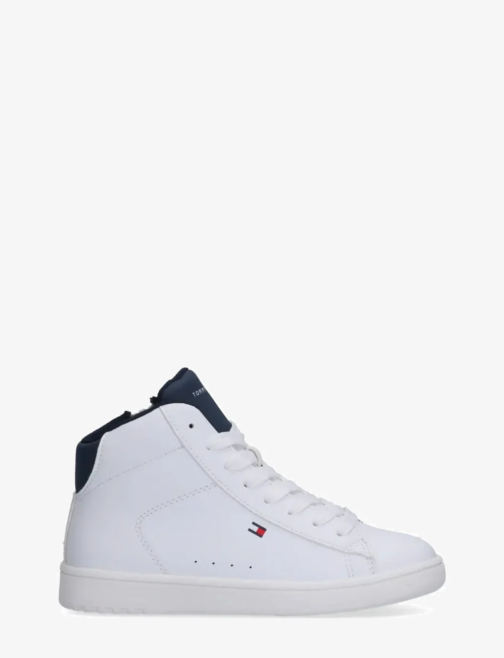 Tommy Hilfiger - TOMMY HILFIGER HIGH TOP LACE UP SNEAKERS FAUX LEATHER - höga sneakers - white/blue - 1