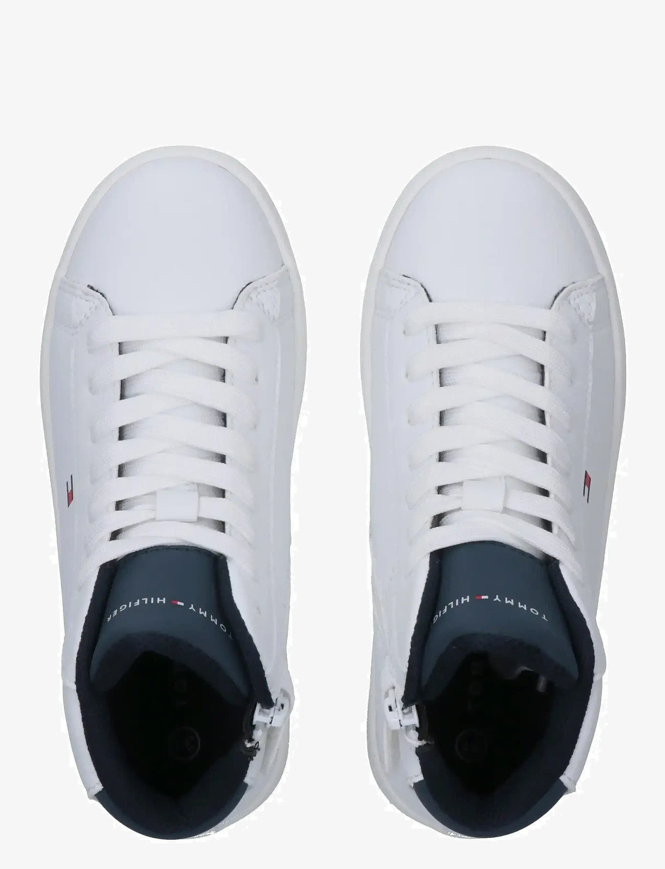 Tommy Hilfiger - TOMMY HILFIGER HIGH TOP LACE UP SNEAKERS FAUX LEATHER - høje sneakers - white/blue - 2