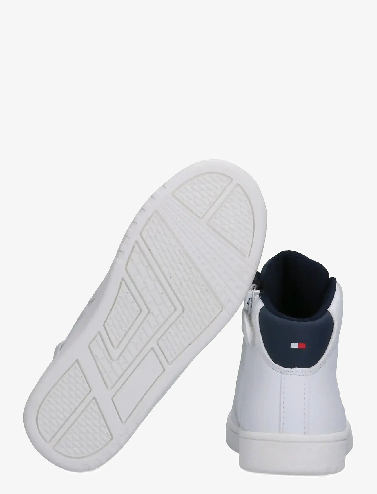 Tommy Hilfiger - TOMMY HILFIGER HIGH TOP LACE UP SNEAKERS FAUX LEATHER - høje sneakers - white/blue - 3