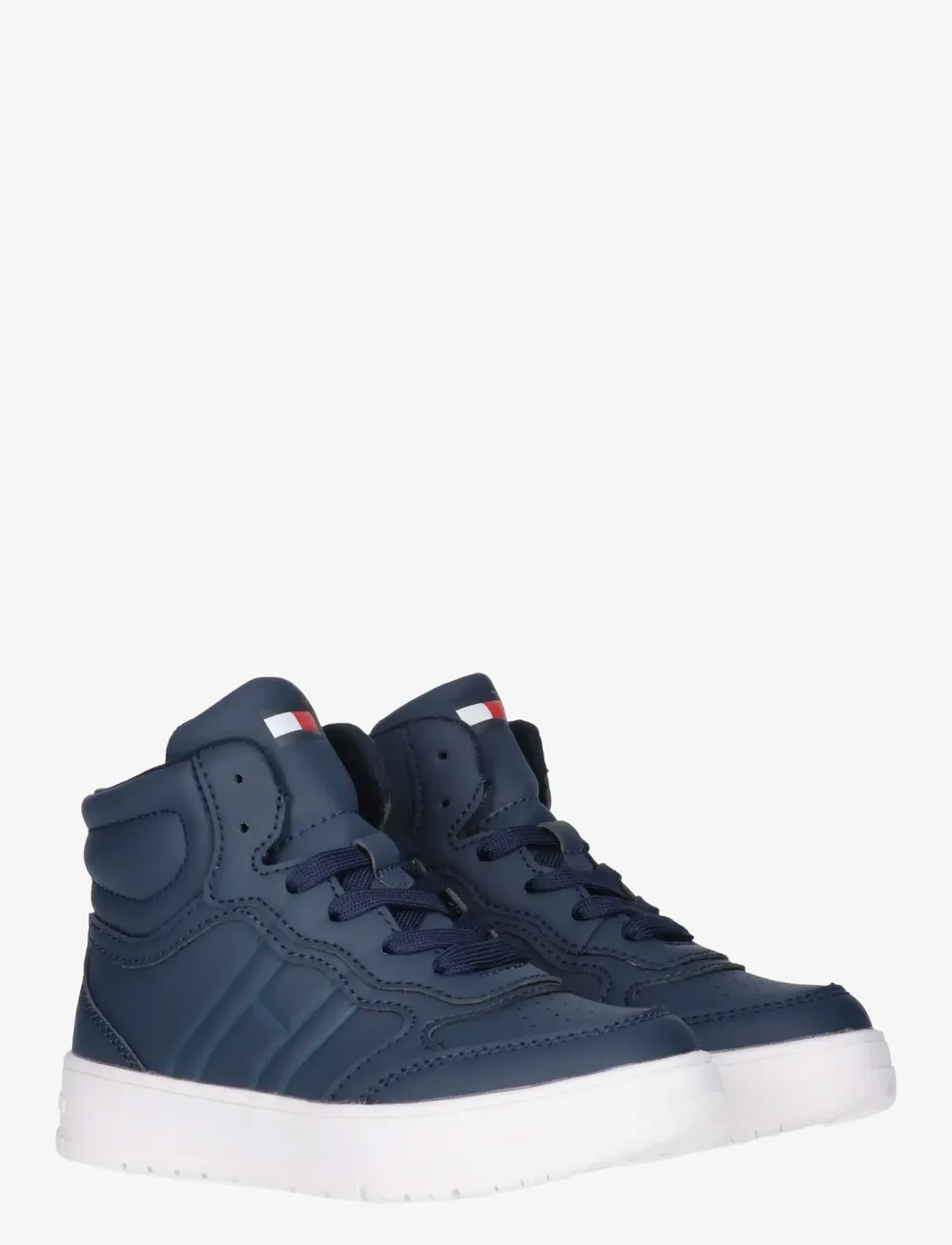 Tommy Hilfiger - TOMMY HILFIGER HIGH TOP LACE UP SNEAKERS FAUX LEATHER - za kostkę - blue - 0