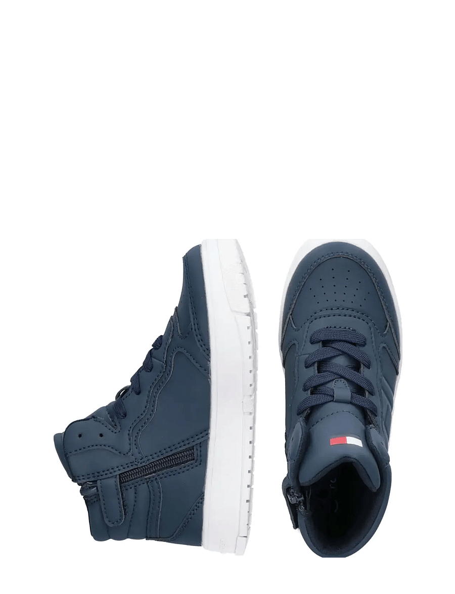 Tommy Hilfiger - TOMMY HILFIGER HIGH TOP LACE UP SNEAKERS FAUX LEATHER - baskets montantes - blue - 4