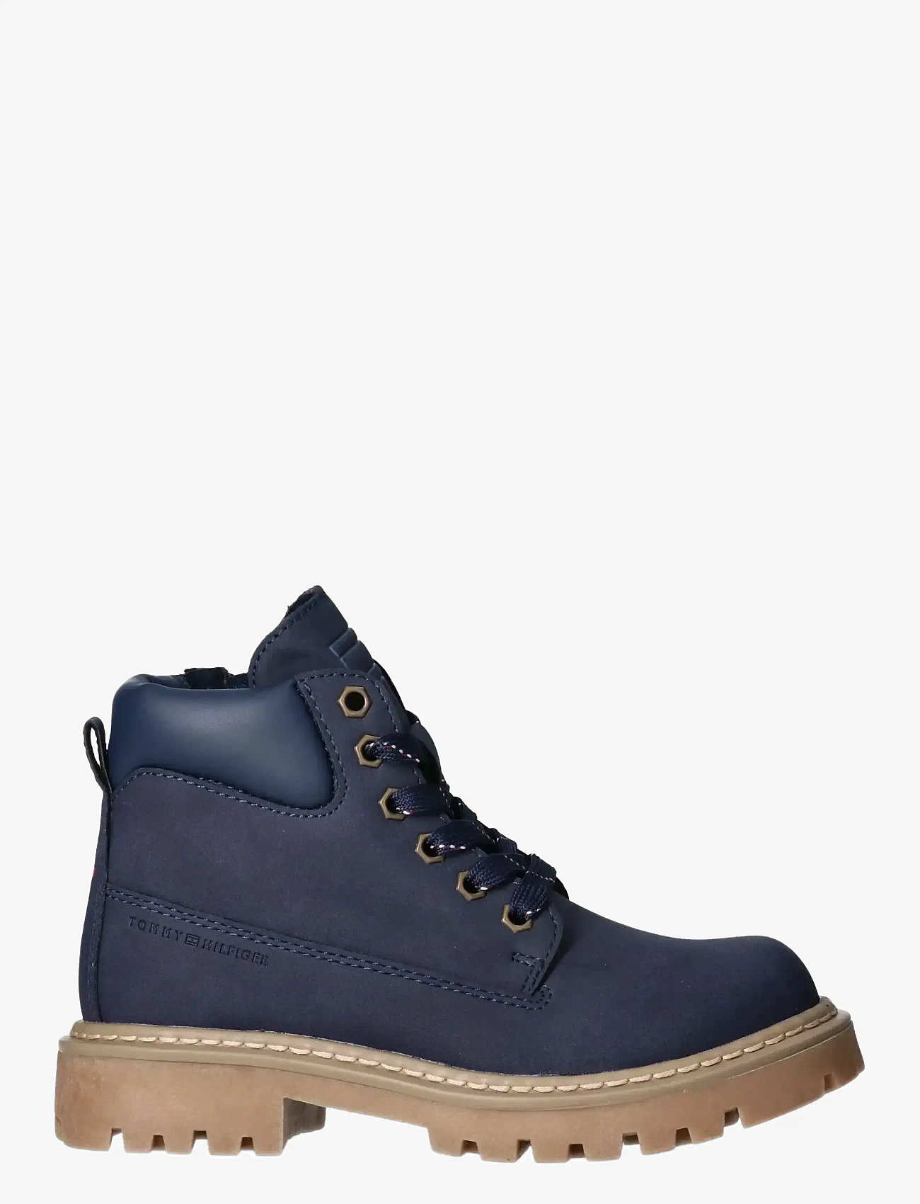 Tommy Hilfiger - TOMMY HILFIGER LACE UP BOOTIES FAUX NUBUCK/LEATHER - saapad - blue - 1