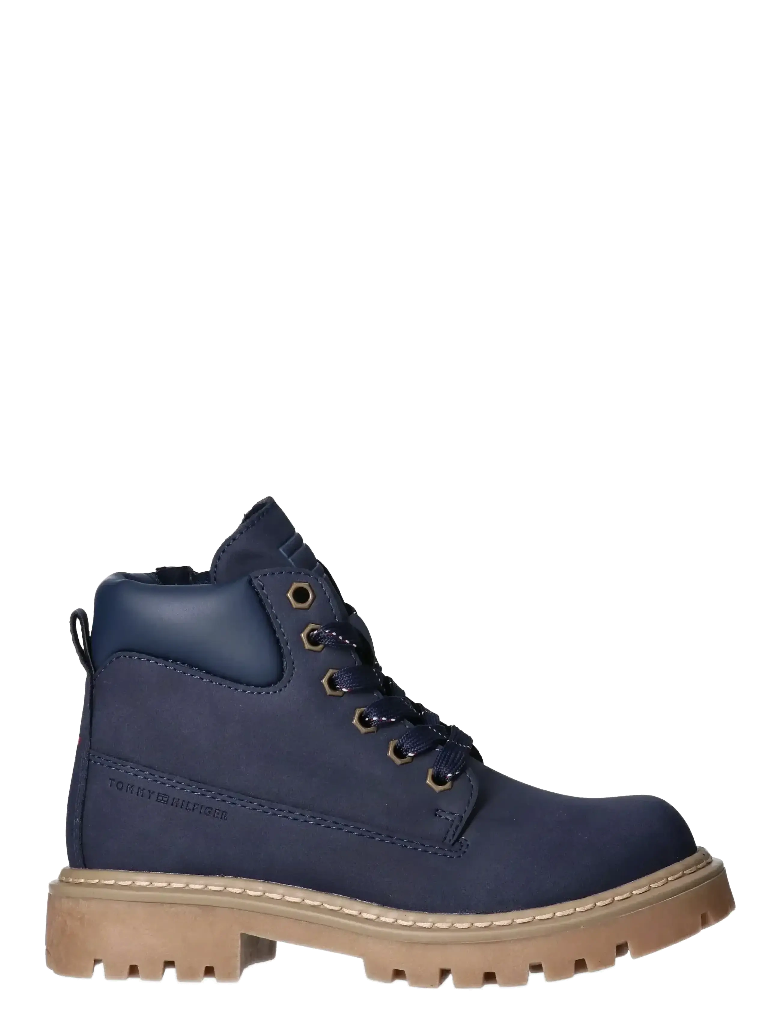 Tommy Hilfiger - TOMMY HILFIGER LACE UP BOOTIES FAUX NUBUCK/LEATHER - støvler - blue - 1