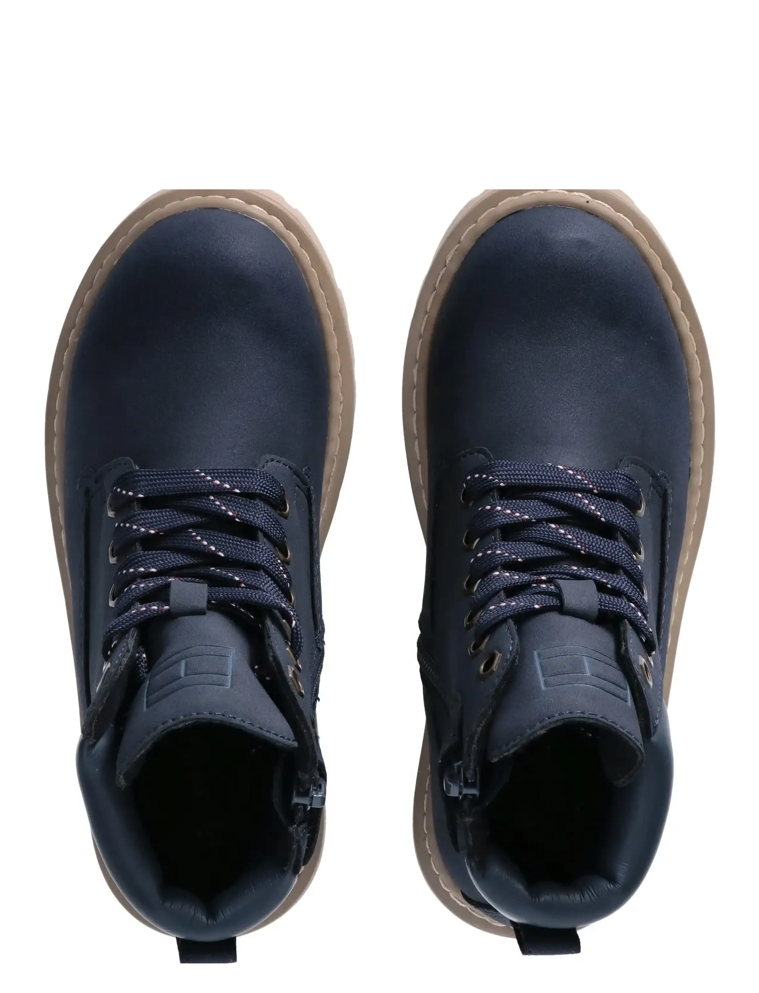 Tommy Hilfiger - TOMMY HILFIGER LACE UP BOOTIES FAUX NUBUCK/LEATHER - støvler - blue - 3