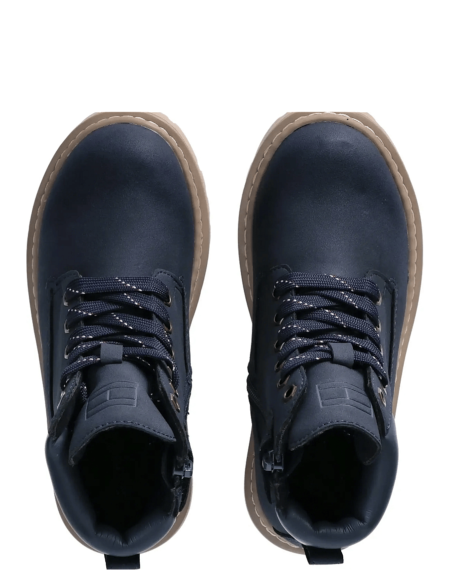 Tommy Hilfiger - TOMMY HILFIGER LACE UP BOOTIES FAUX NUBUCK/LEATHER - støvler - blue - 3
