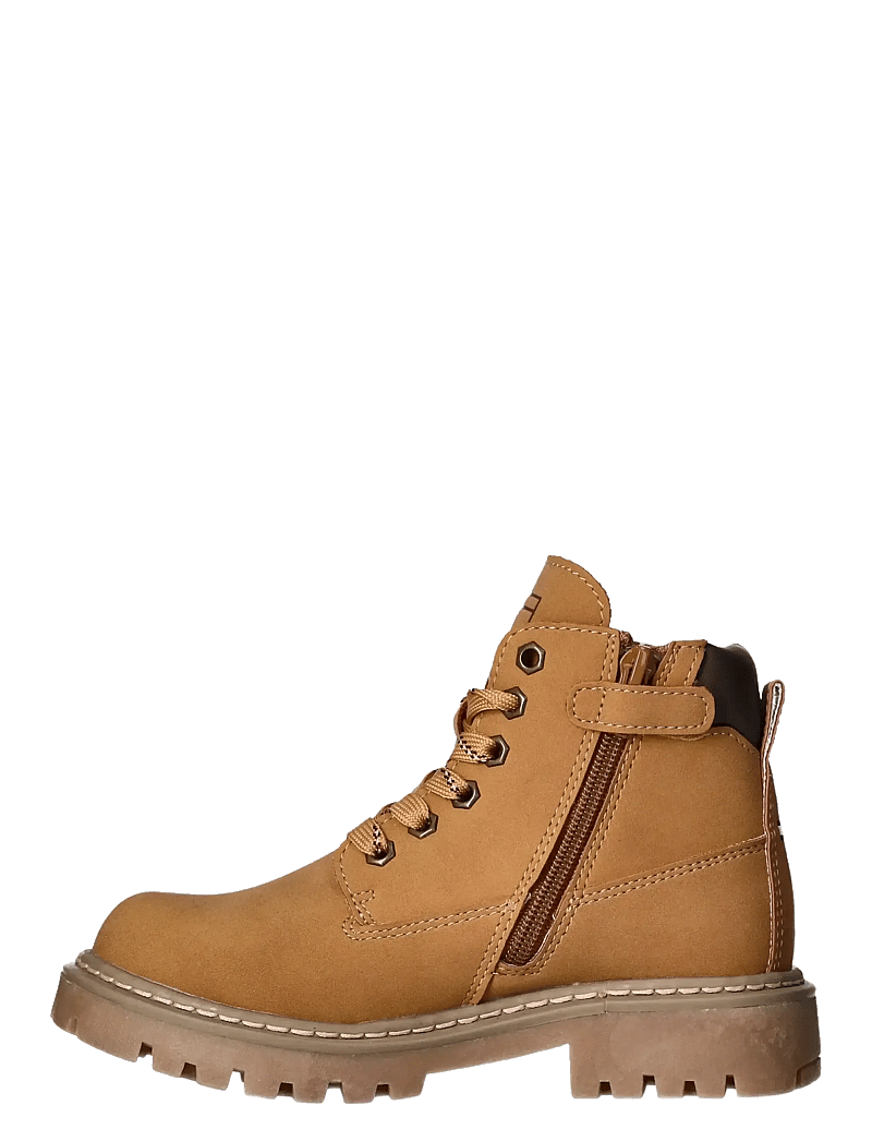 Tommy Hilfiger - TOMMY HILFIGER LACE UP BOOTIES FAUX NUBUCK/LEATHER - stövlar & kängor - ochre - 2