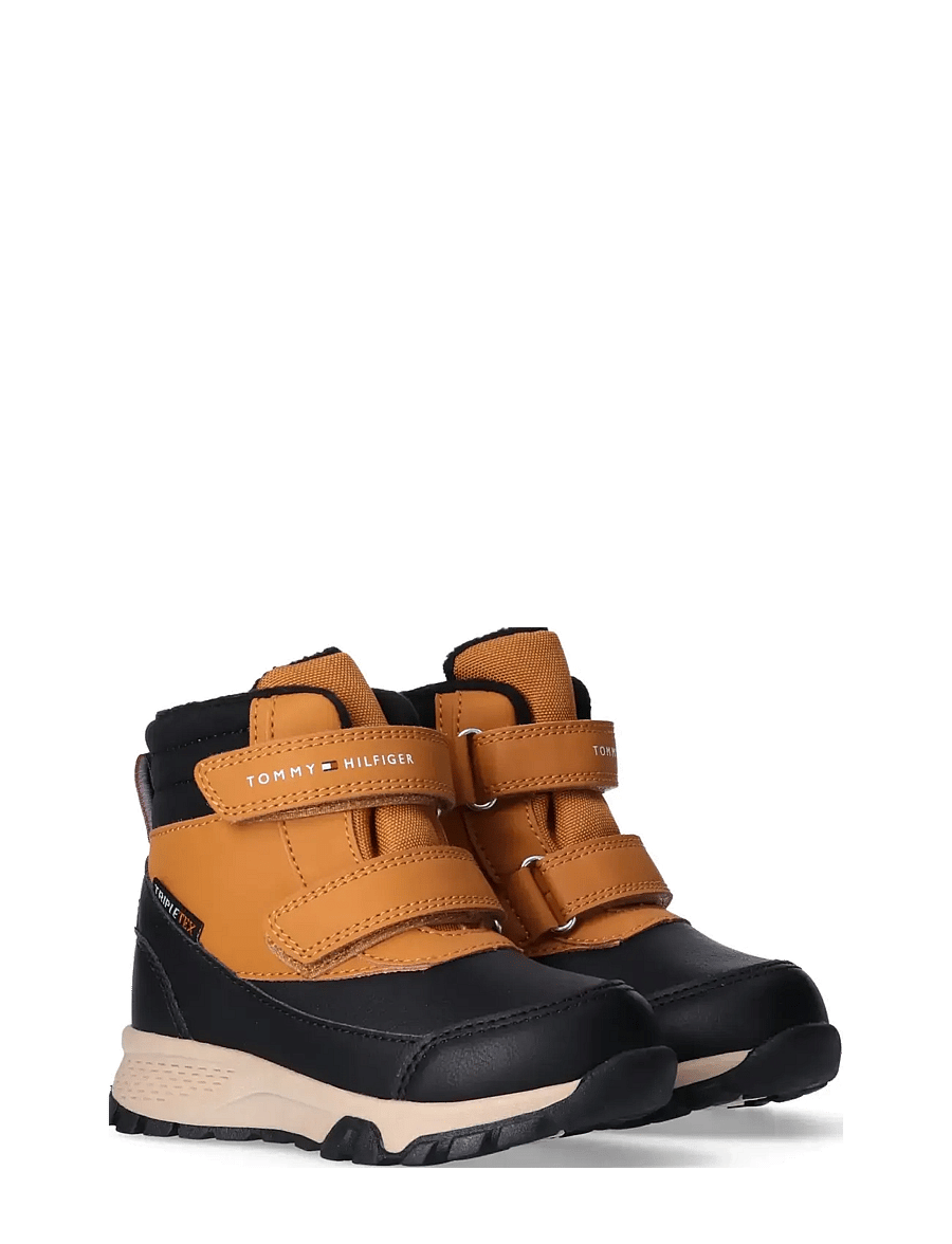 Tommy Hilfiger - TOMMY HILFIGER WINTER BOOTS TRIPLETEX TECHNOLOGY FLEECE LINING AND INSOLE - bottes d'hiver - black/ocher - 0