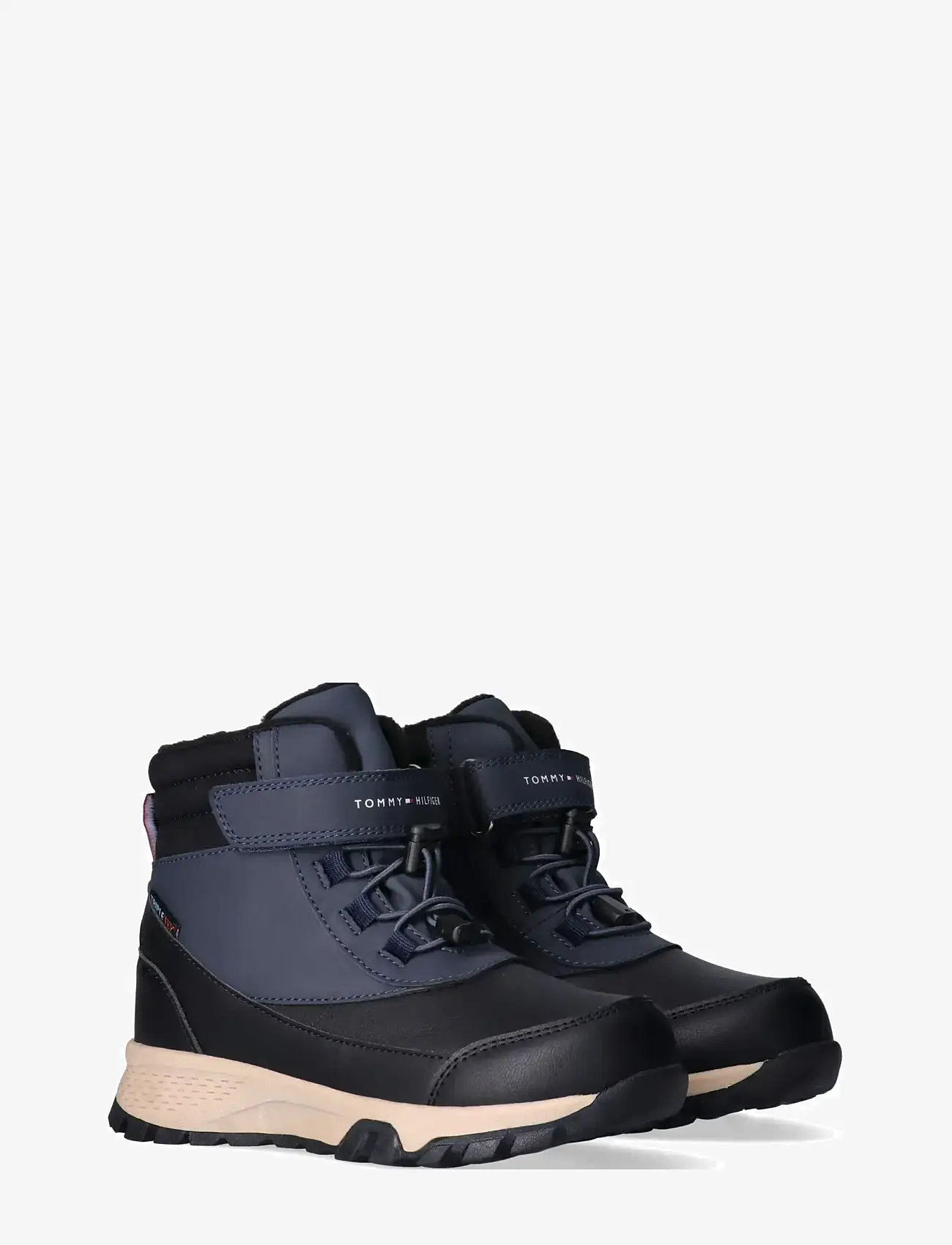 Tommy Hilfiger - TOMMY HILFIGER WINTER LACE UP BOOTIES FAUX LEATHER/NUBUCK - talvesaapad - black/blue - 0