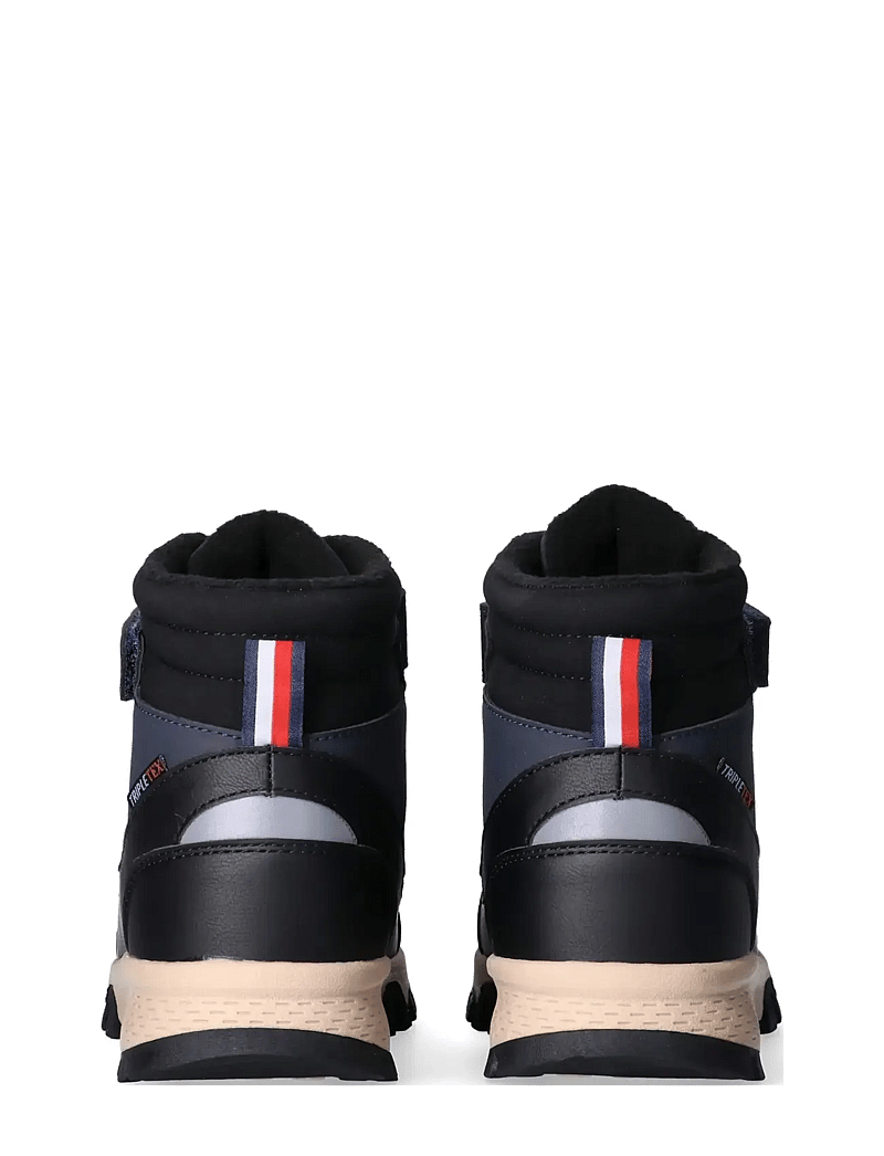 Tommy Hilfiger - TOMMY HILFIGER WINTER LACE UP BOOTIES FAUX LEATHER/NUBUCK - vinterstøvler - black/blue - 4