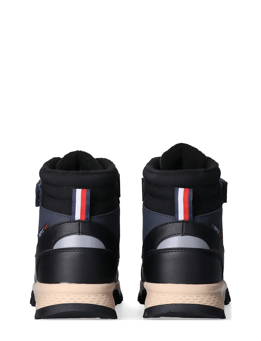Tommy Hilfiger - TOMMY HILFIGER WINTER LACE UP BOOTIES FAUX LEATHER/NUBUCK - bottes d'hiver - black/blue - 4