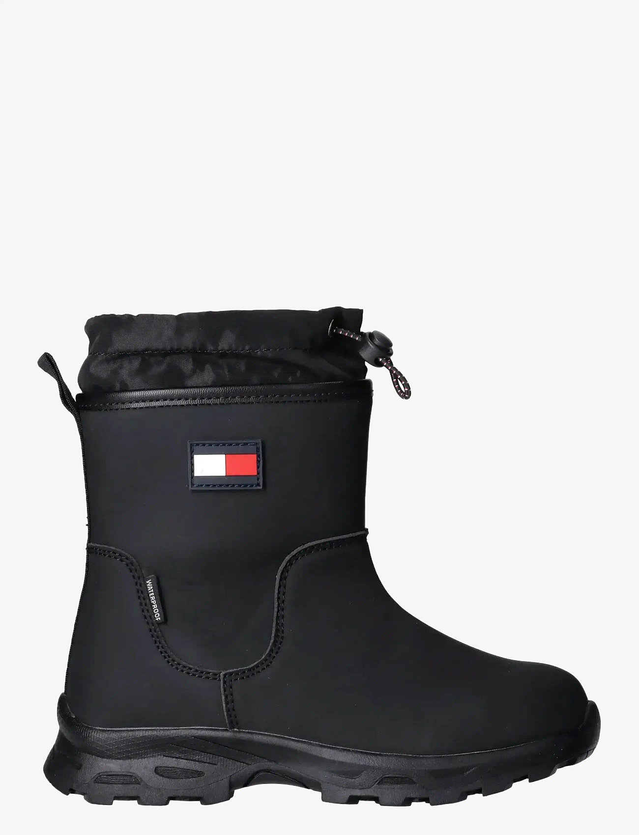 Tommy Hilfiger - TOMMY HILFIGER BOOTIES FAUX LEATHER/NYLON FABRIC - vinterstøvler - black - 1