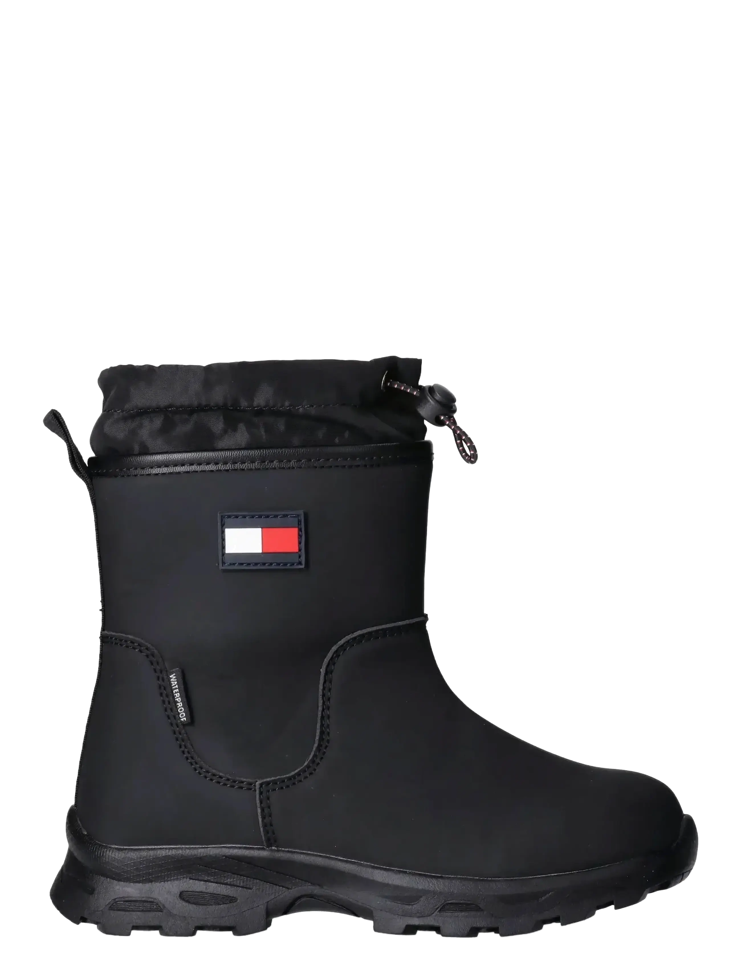 Tommy Hilfiger - TOMMY HILFIGER BOOTIES FAUX LEATHER/NYLON FABRIC - bottes d'hiver - black - 1