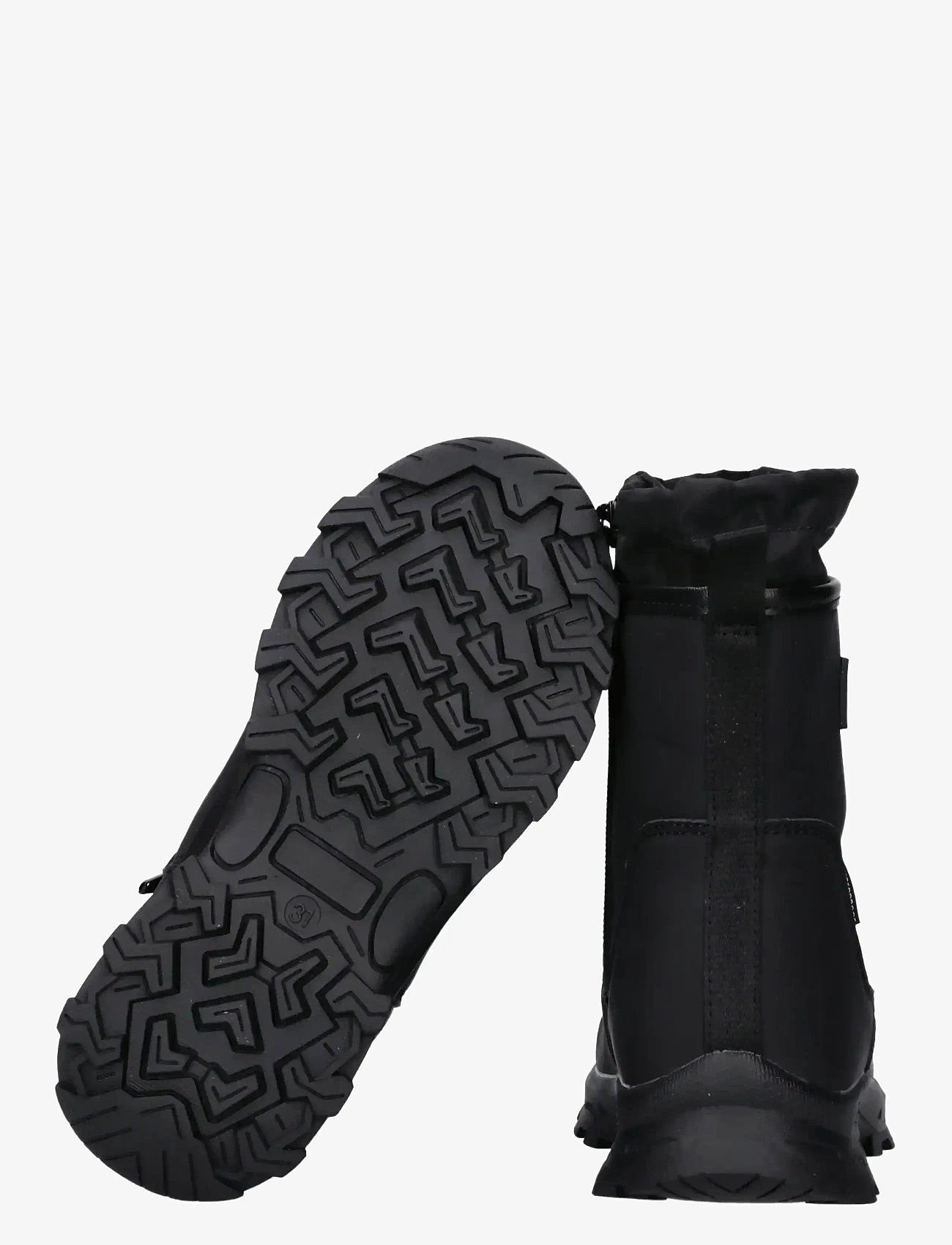 Tommy Hilfiger - TOMMY HILFIGER BOOTIES FAUX LEATHER/NYLON FABRIC - vinterstøvler - black - 3