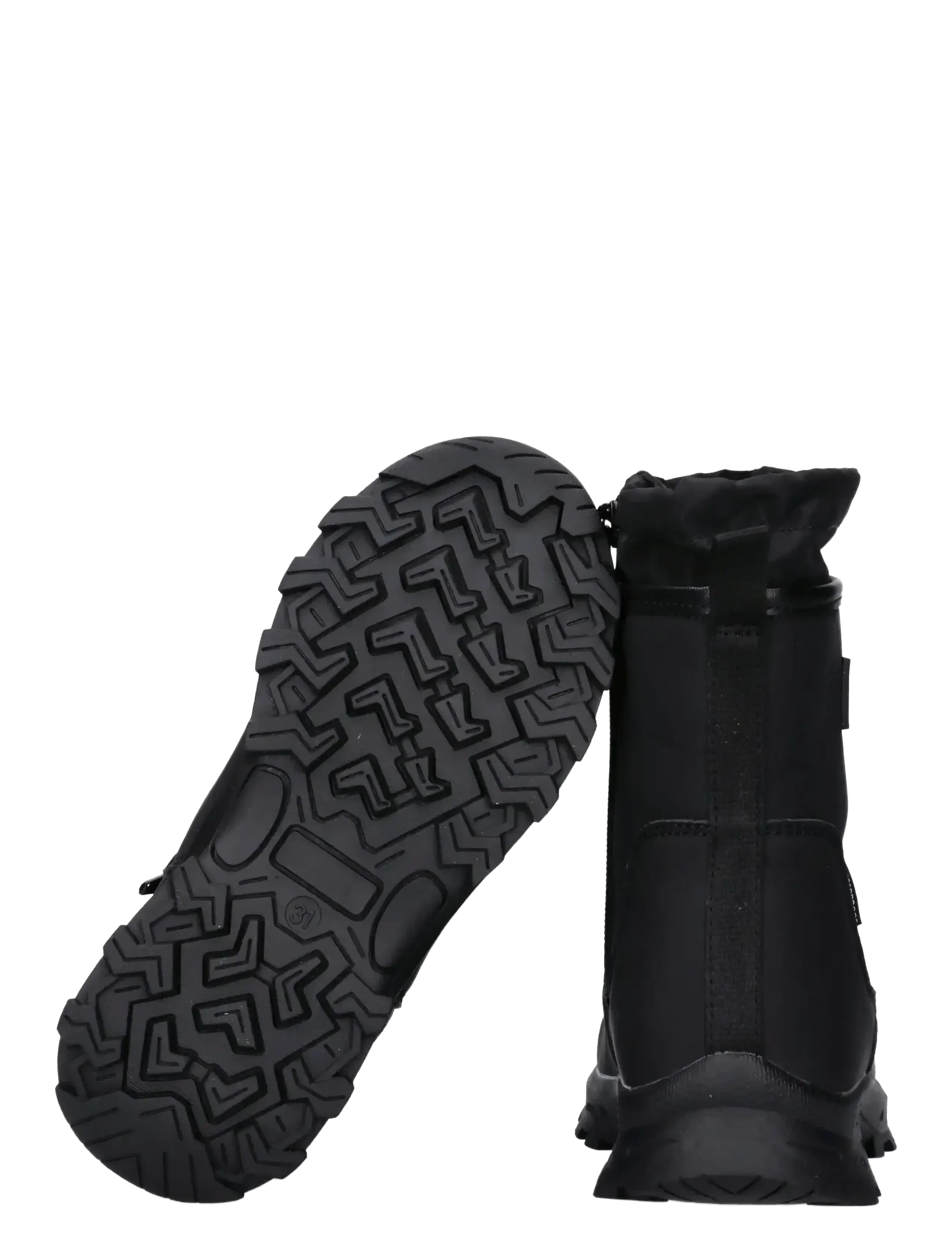 Tommy Hilfiger - TOMMY HILFIGER BOOTIES FAUX LEATHER/NYLON FABRIC - bottes d'hiver - black - 3