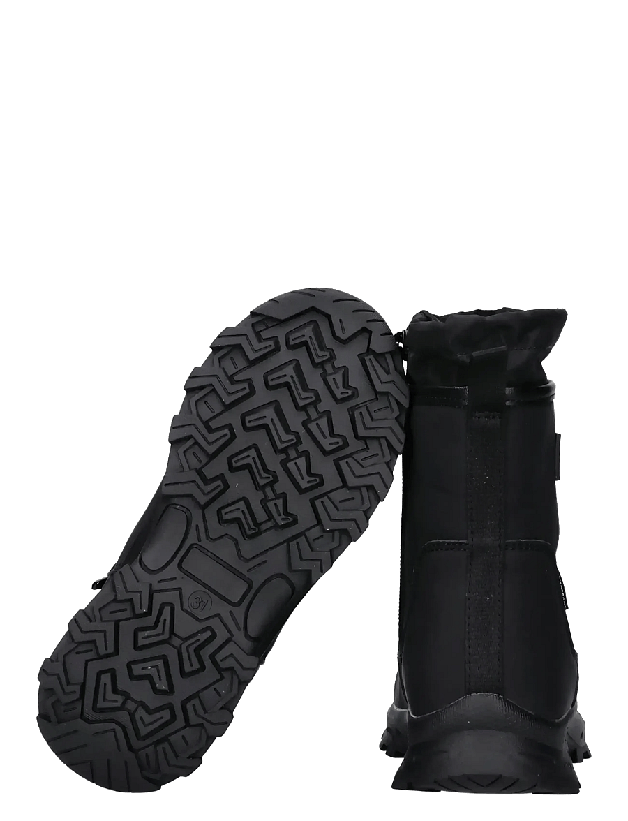 Tommy Hilfiger - TOMMY HILFIGER BOOTIES FAUX LEATHER/NYLON FABRIC - bottes d'hiver - black - 3