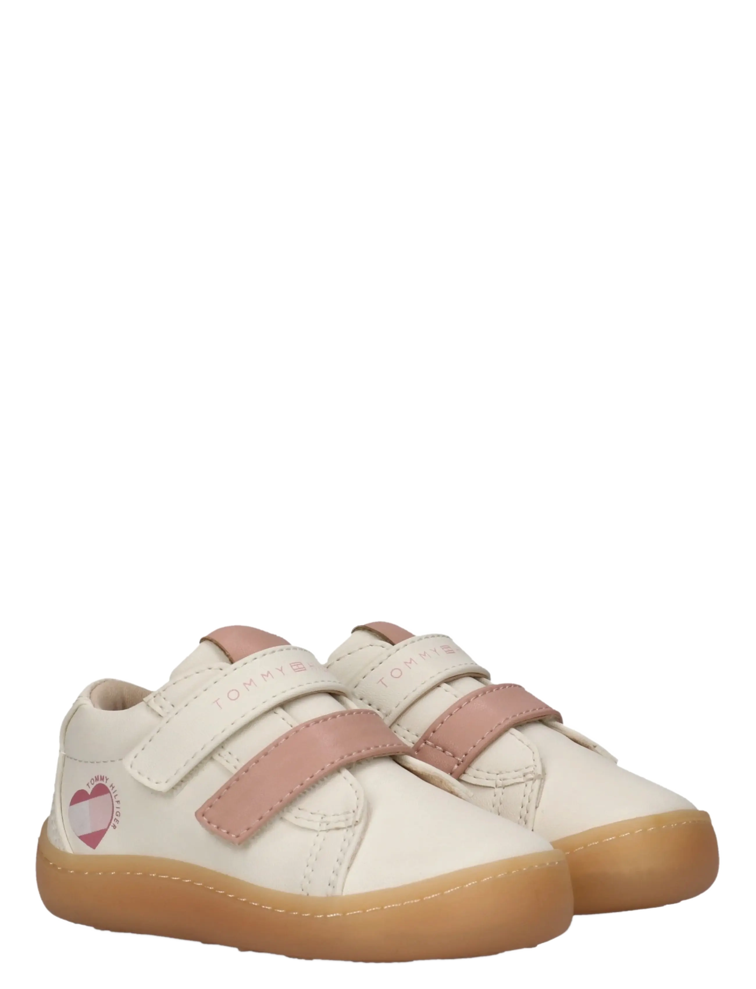 Tommy Hilfiger MID CUT VELCRO SNEAKER NUDE - Schuhe - OFF WHITE/PINK / white