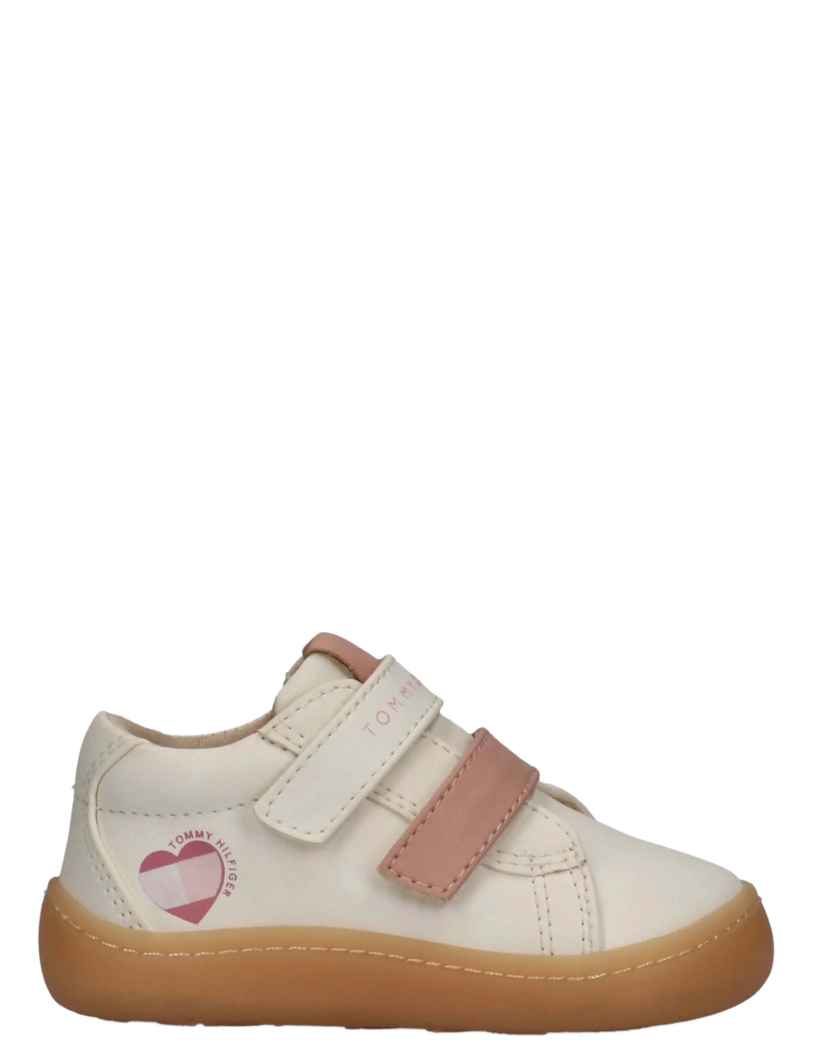 Tommy Hilfiger - MID CUT VELCRO SNEAKER NUDE - lágir strigaskór - off white/pink - 1
