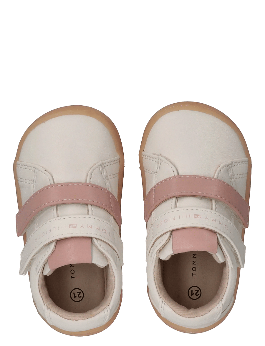 Tommy Hilfiger - MID CUT VELCRO SNEAKER NUDE - lágir strigaskór - off white/pink - 2