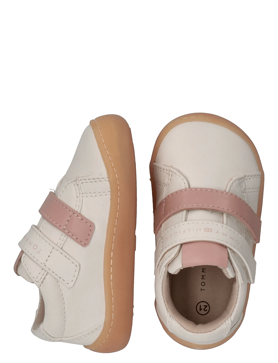 Tommy Hilfiger - MID CUT VELCRO SNEAKER NUDE - lágir strigaskór - off white/pink - 4