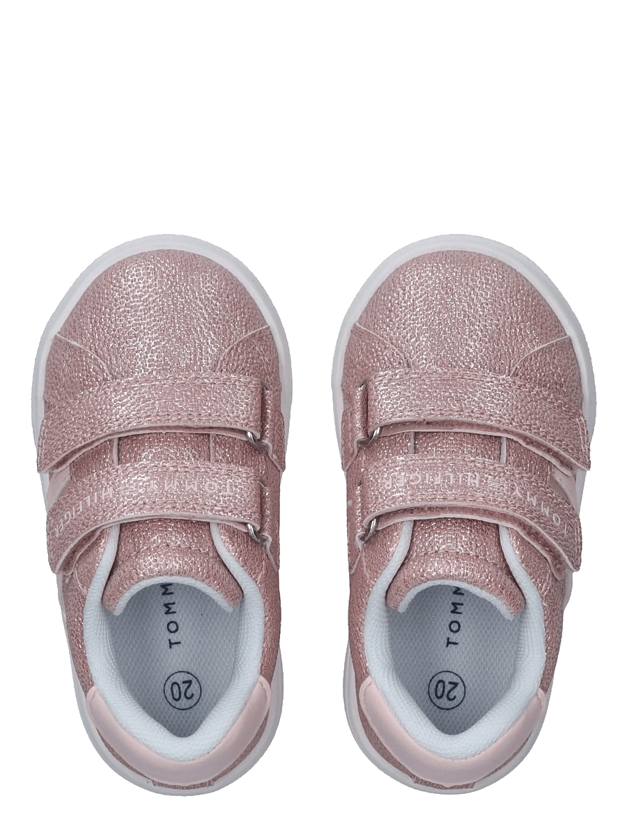 Tommy Hilfiger - TOMMY HILFIGER FLAG LOW CUT VELCRO SNEAKER - baskets basses - pink - 2
