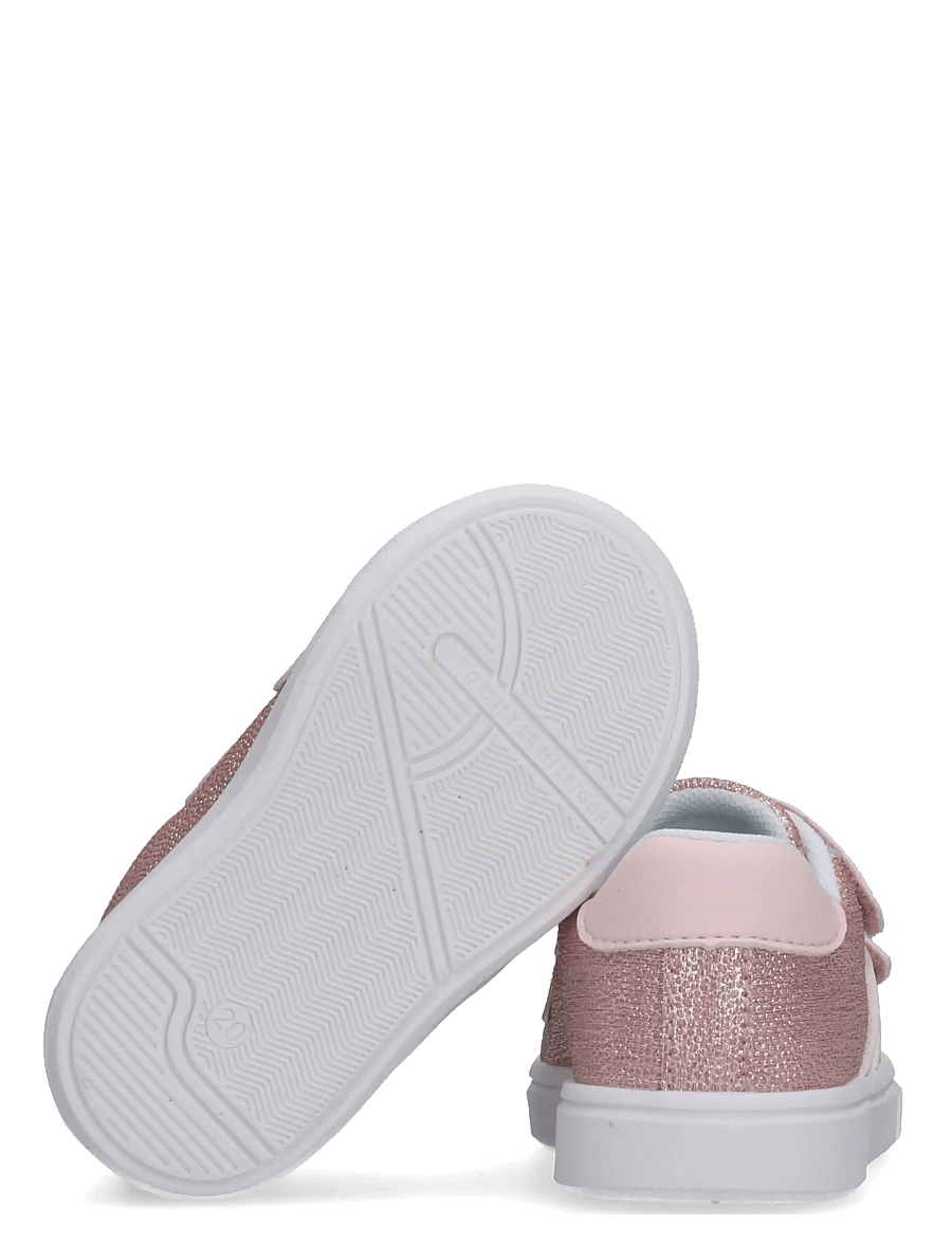 Tommy Hilfiger - TOMMY HILFIGER FLAG LOW CUT VELCRO SNEAKER - baskets basses - pink - 3