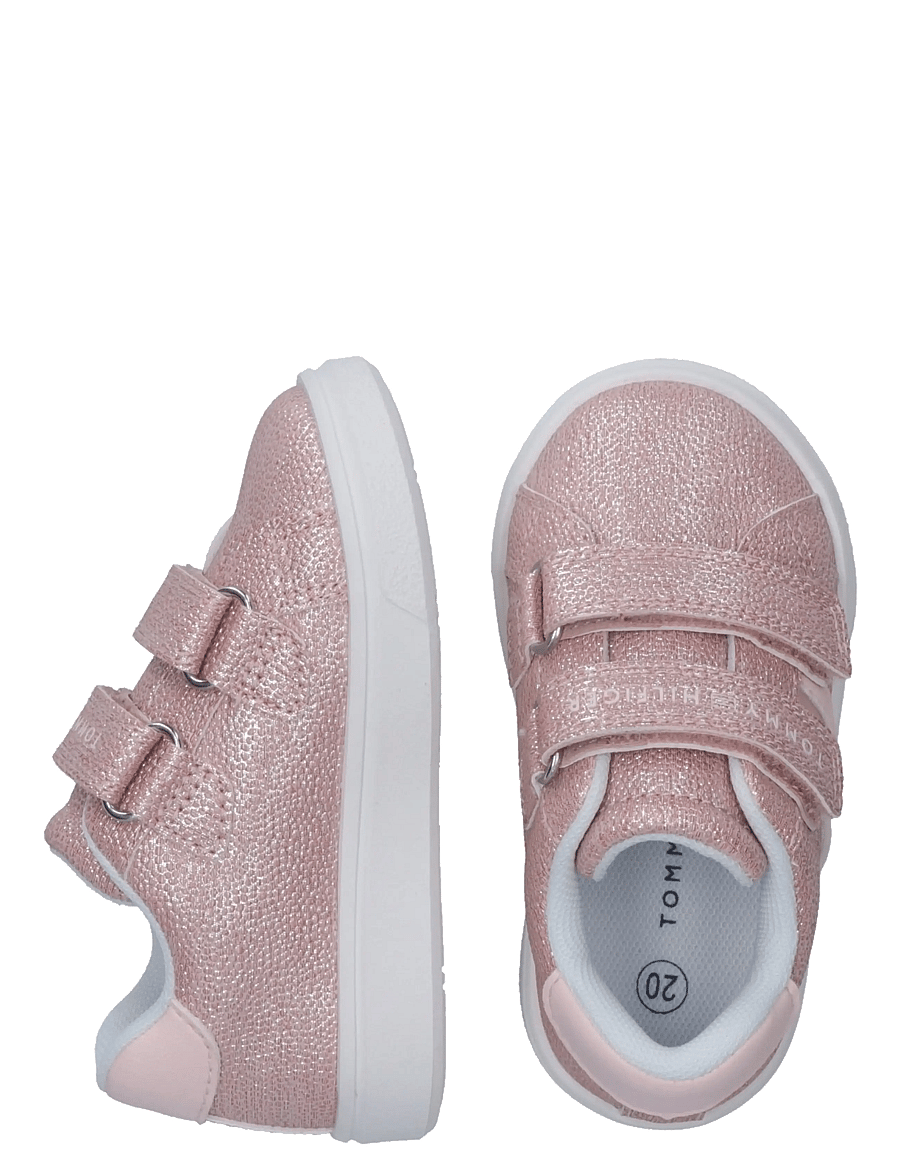 Tommy Hilfiger - TOMMY HILFIGER FLAG LOW CUT VELCRO SNEAKER - baskets basses - pink - 4