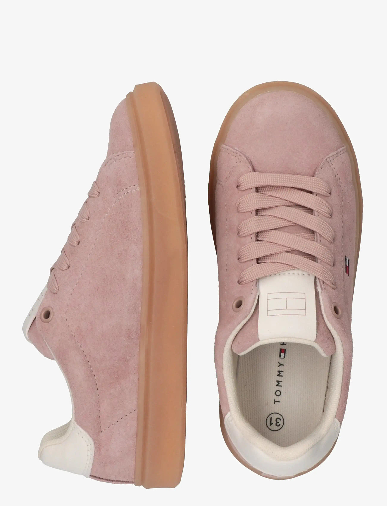 Tommy Hilfiger - TOMMY HILFIGER LOW CUT LACE-UP SNEAKER - niedriger schnitt - nude/off white - 4