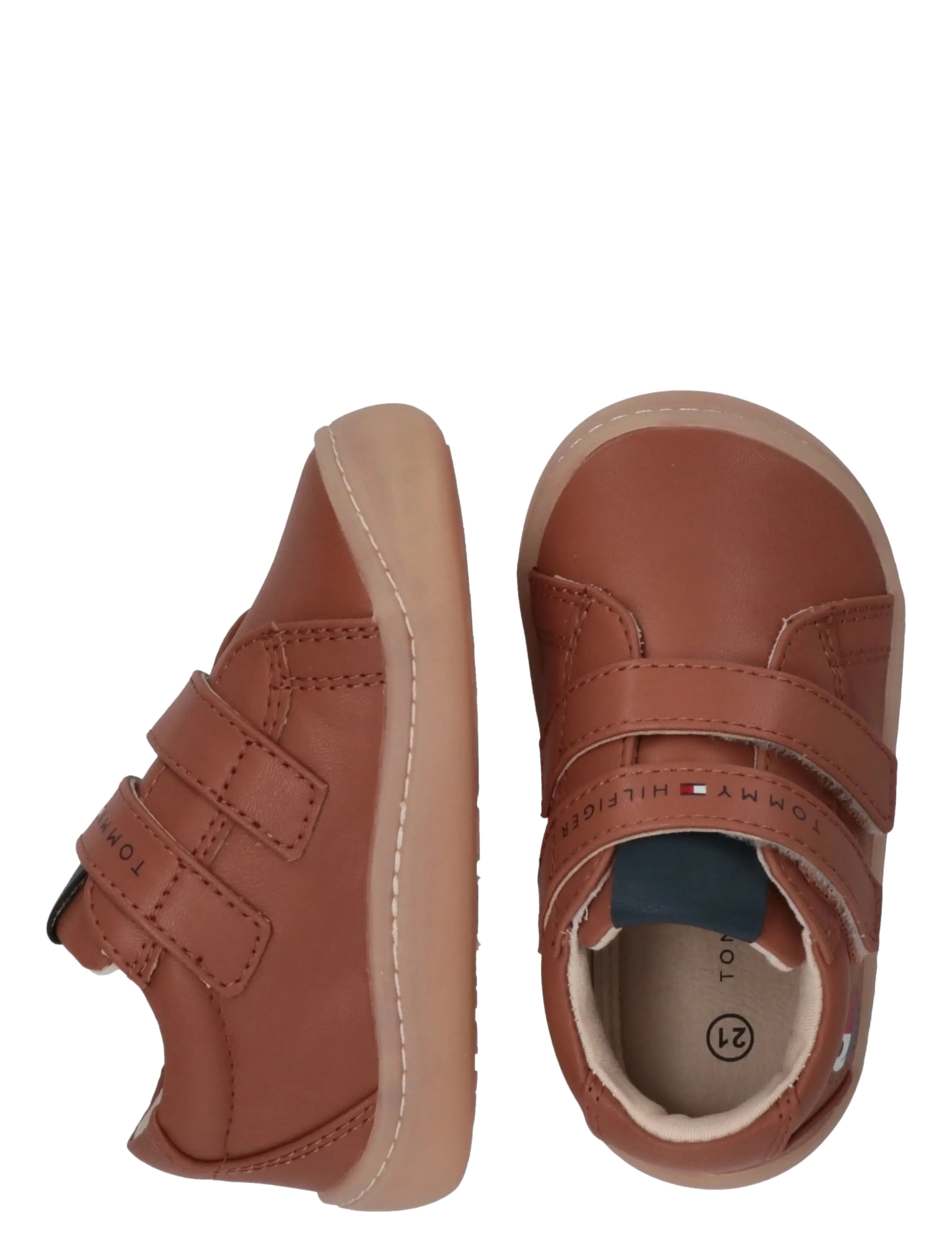 Tommy Hilfiger - MID CUT VELCRO SNEAKER NUDE - lave sneakers - tobacco - 4