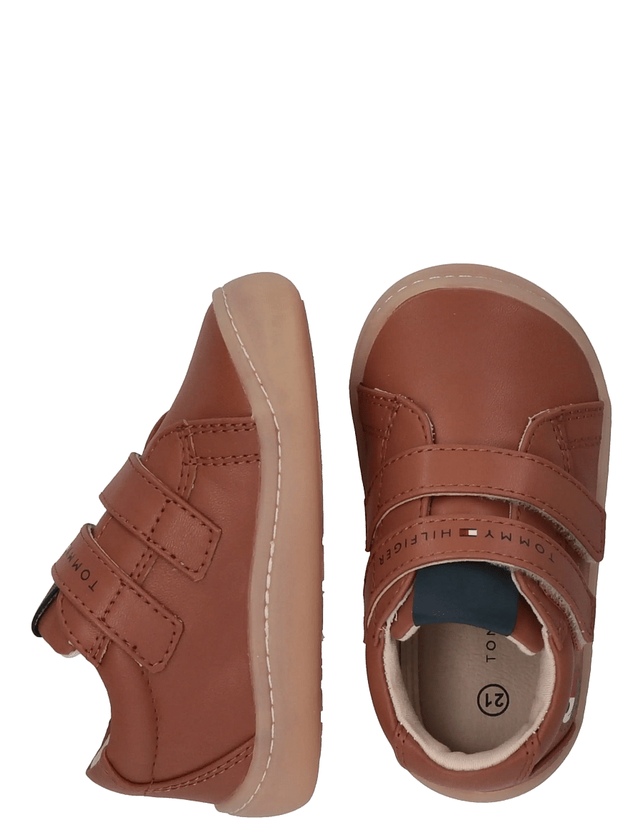 Tommy Hilfiger - MID CUT VELCRO SNEAKER NUDE - lave sneakers - tobacco - 4
